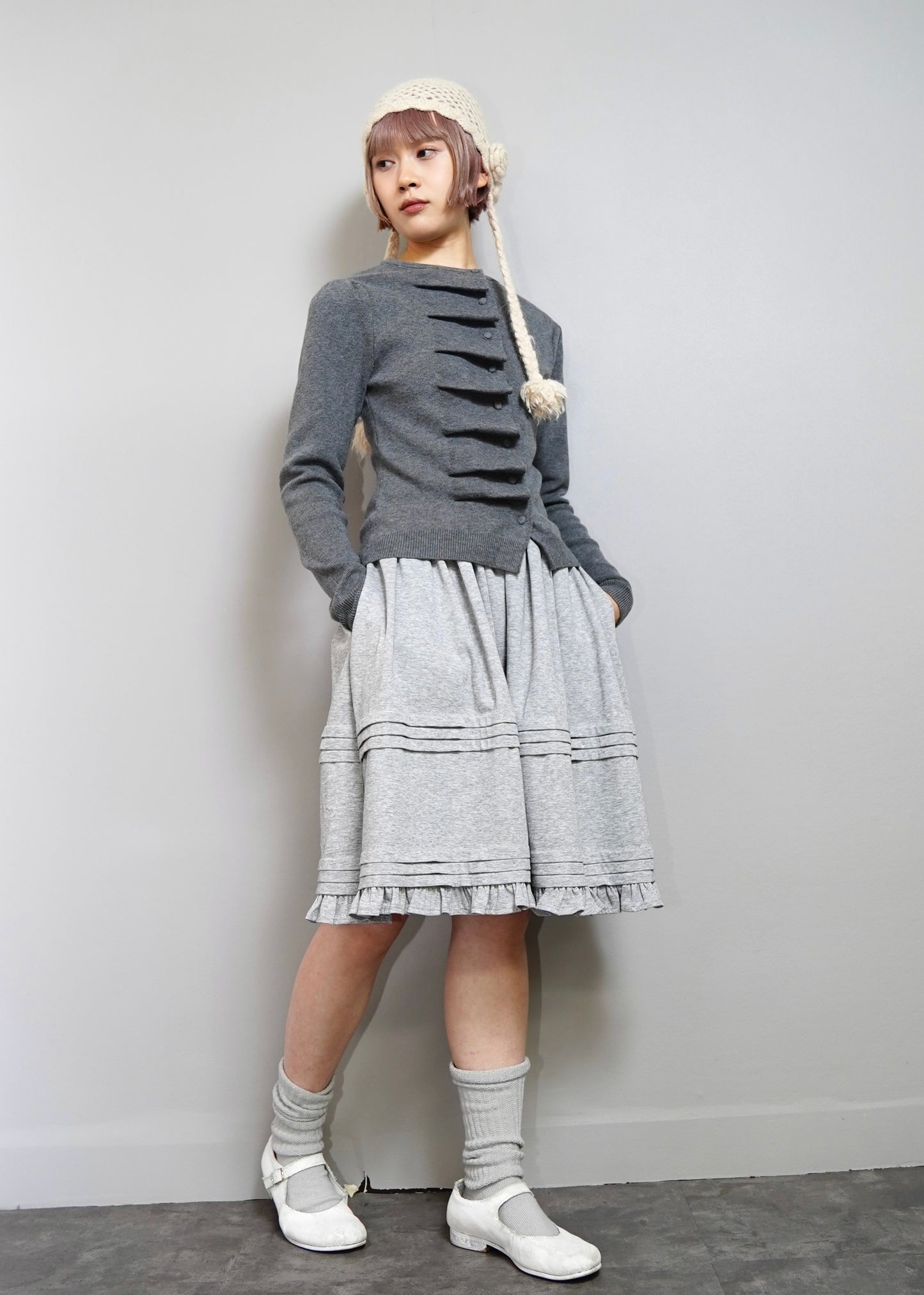 button up knit-slim fit