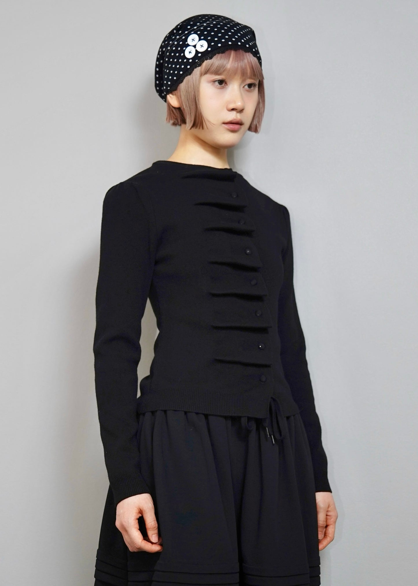 button up knit-slim fit