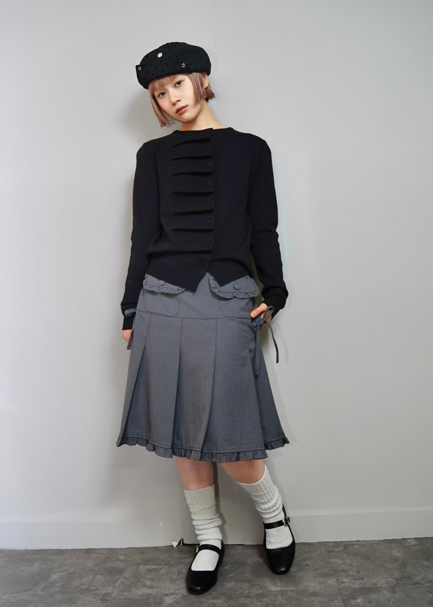 button up knit-boxy fit