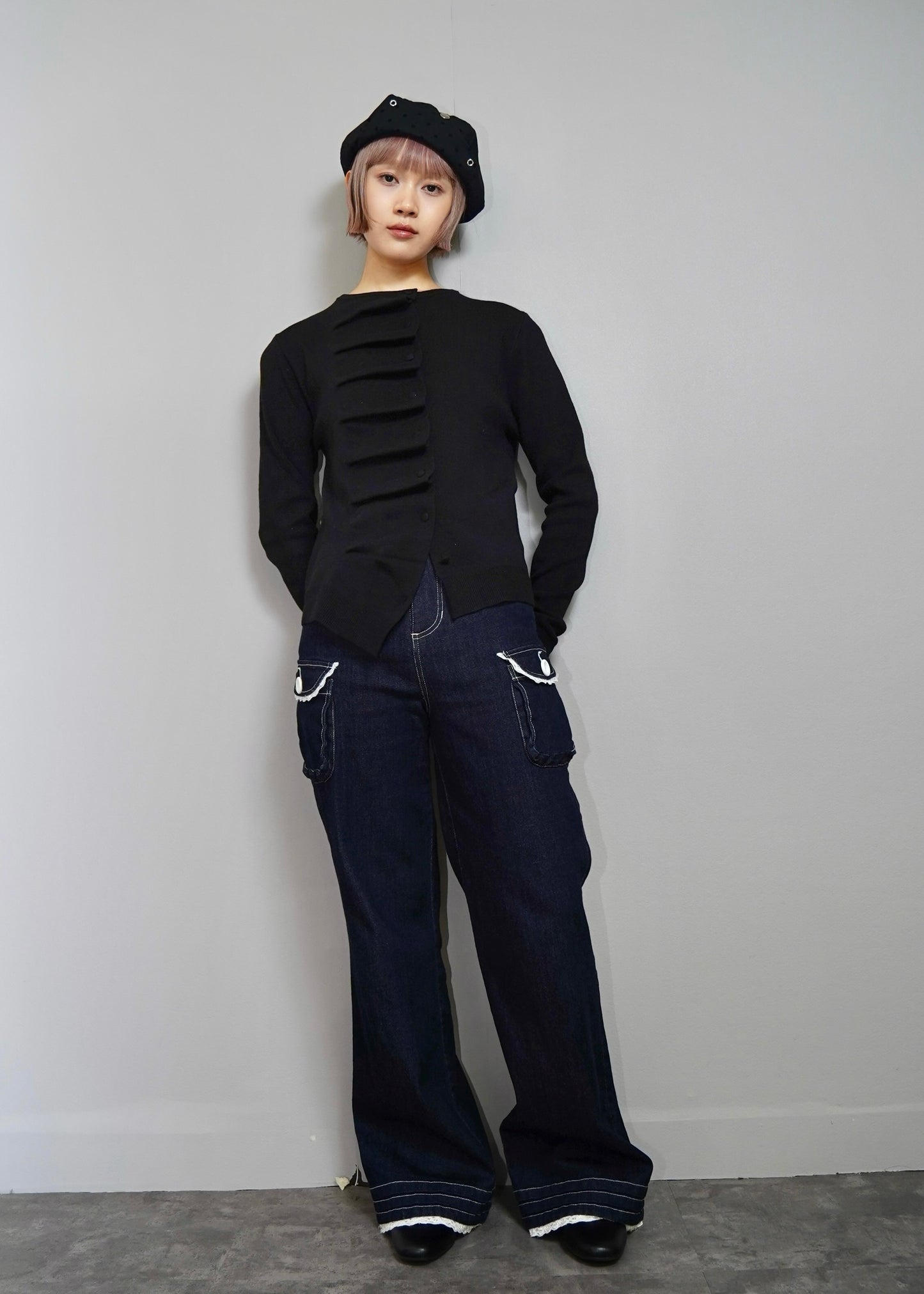 button up knit-boxy fit