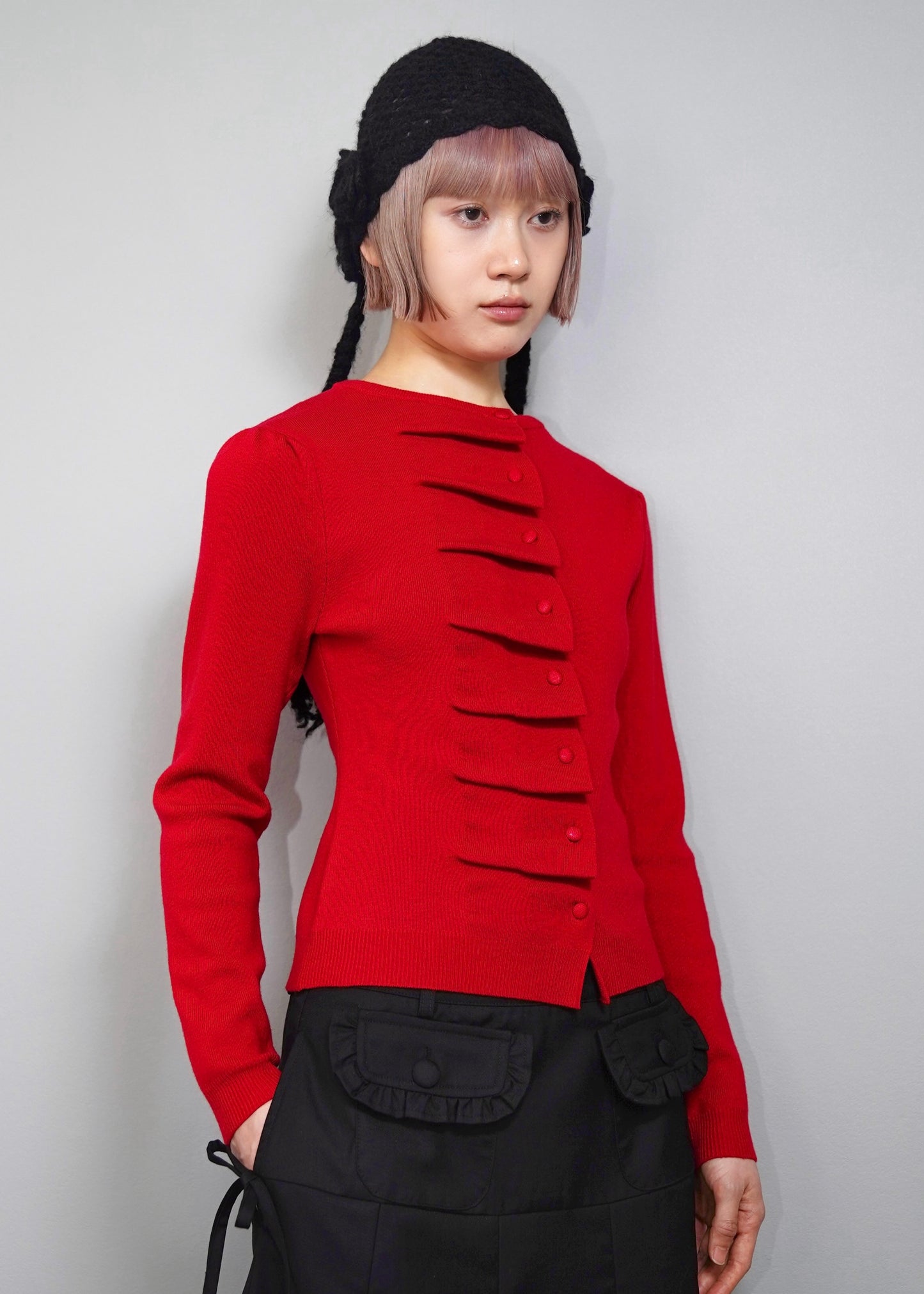button up knit-slim fit