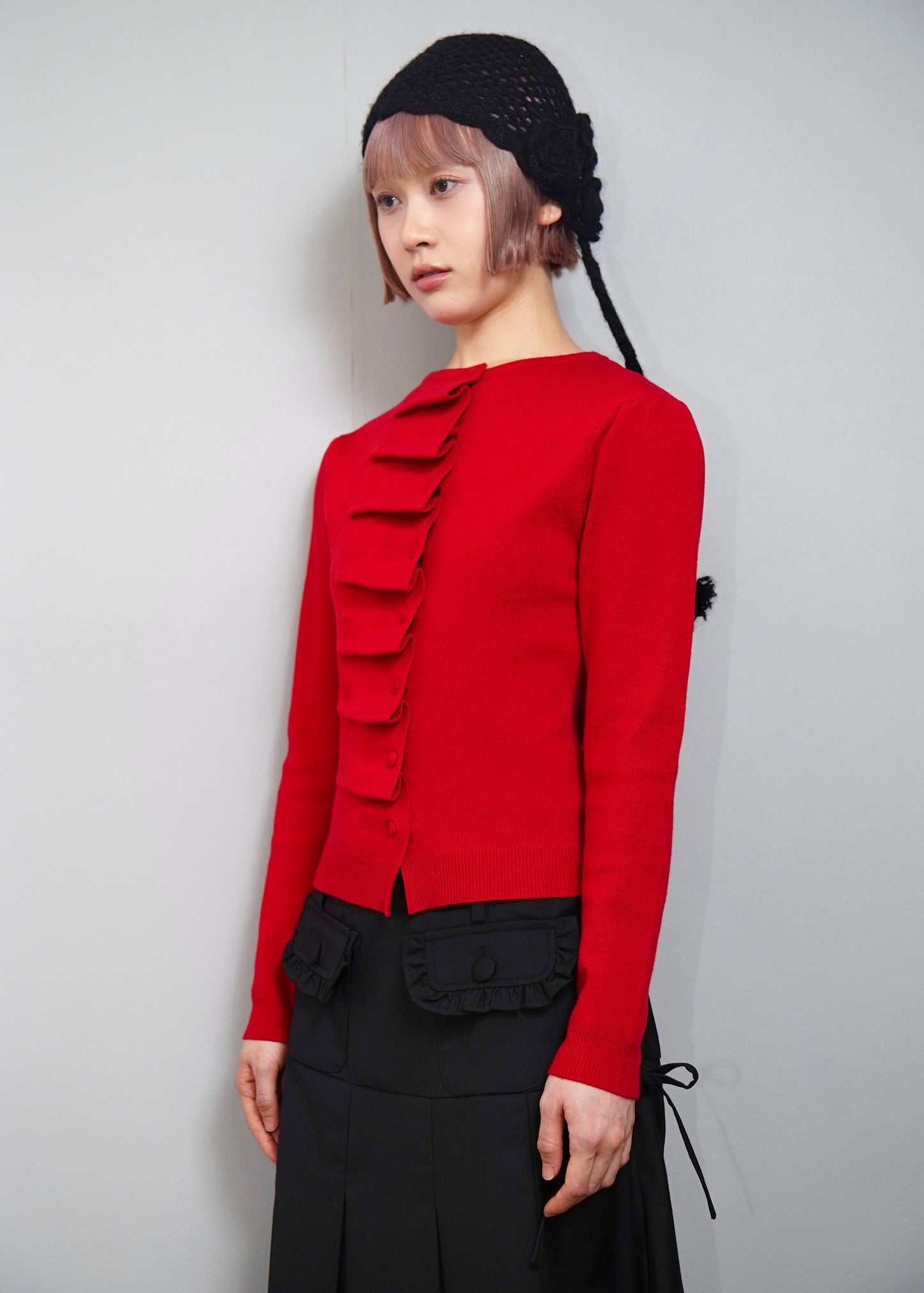 button up knit-slim fit