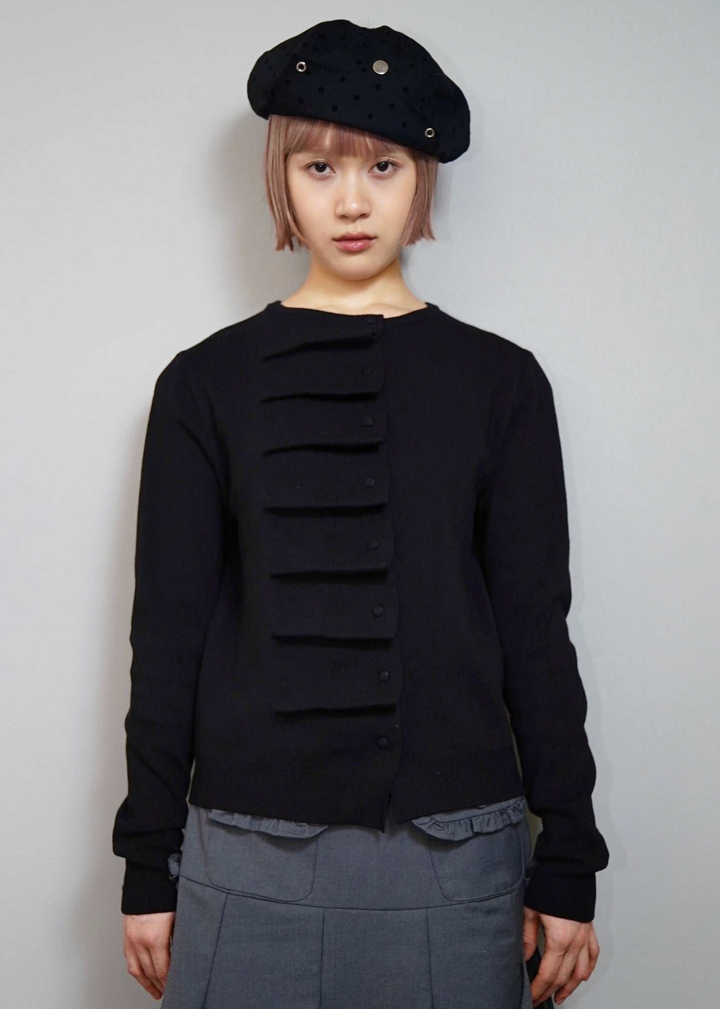 button up knit-boxy fit