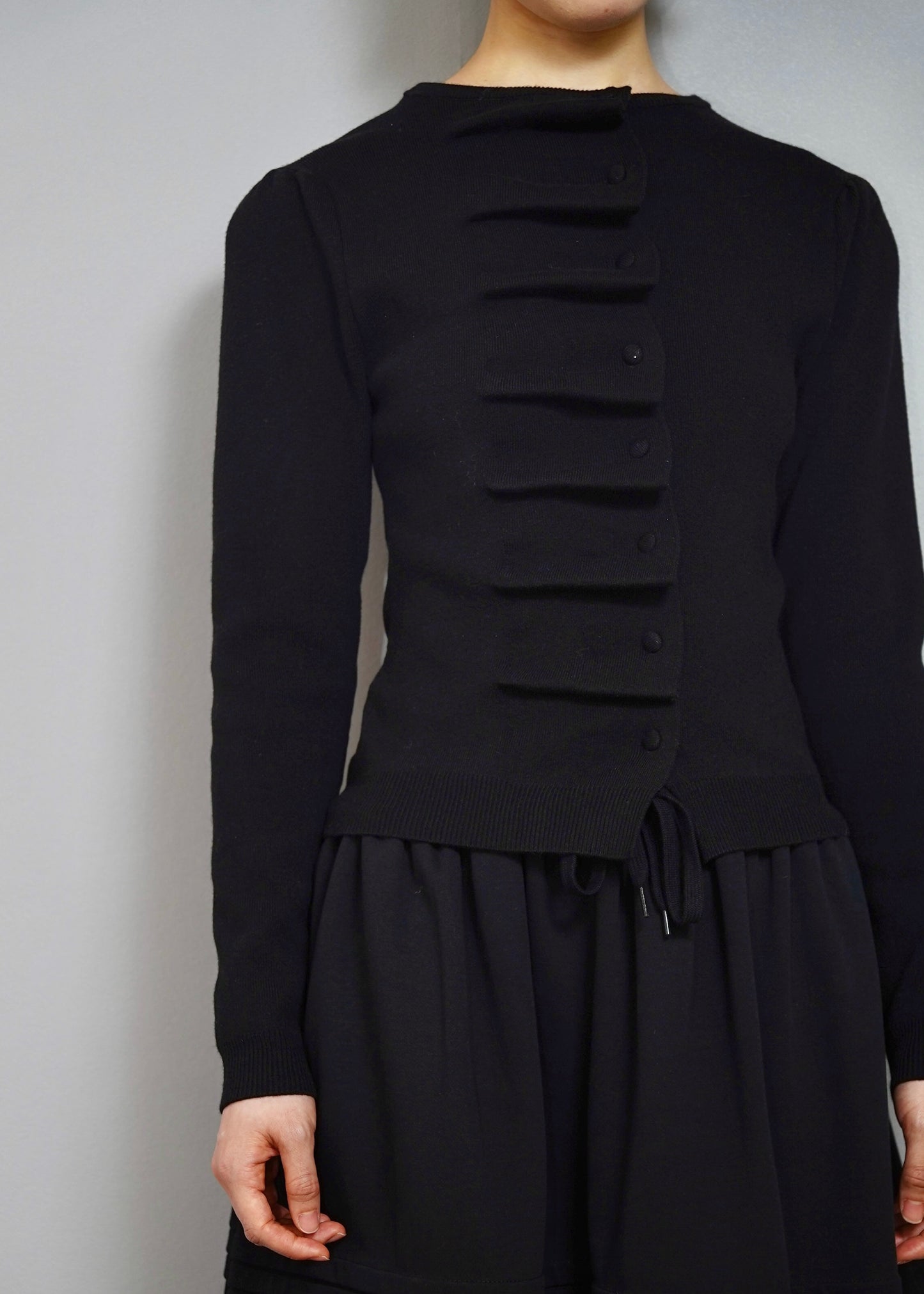 button up knit-slim fit