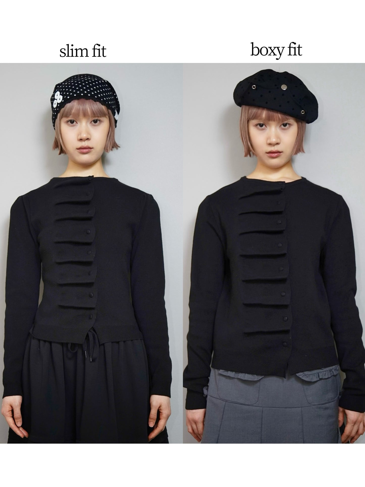 button up knit-slim fit