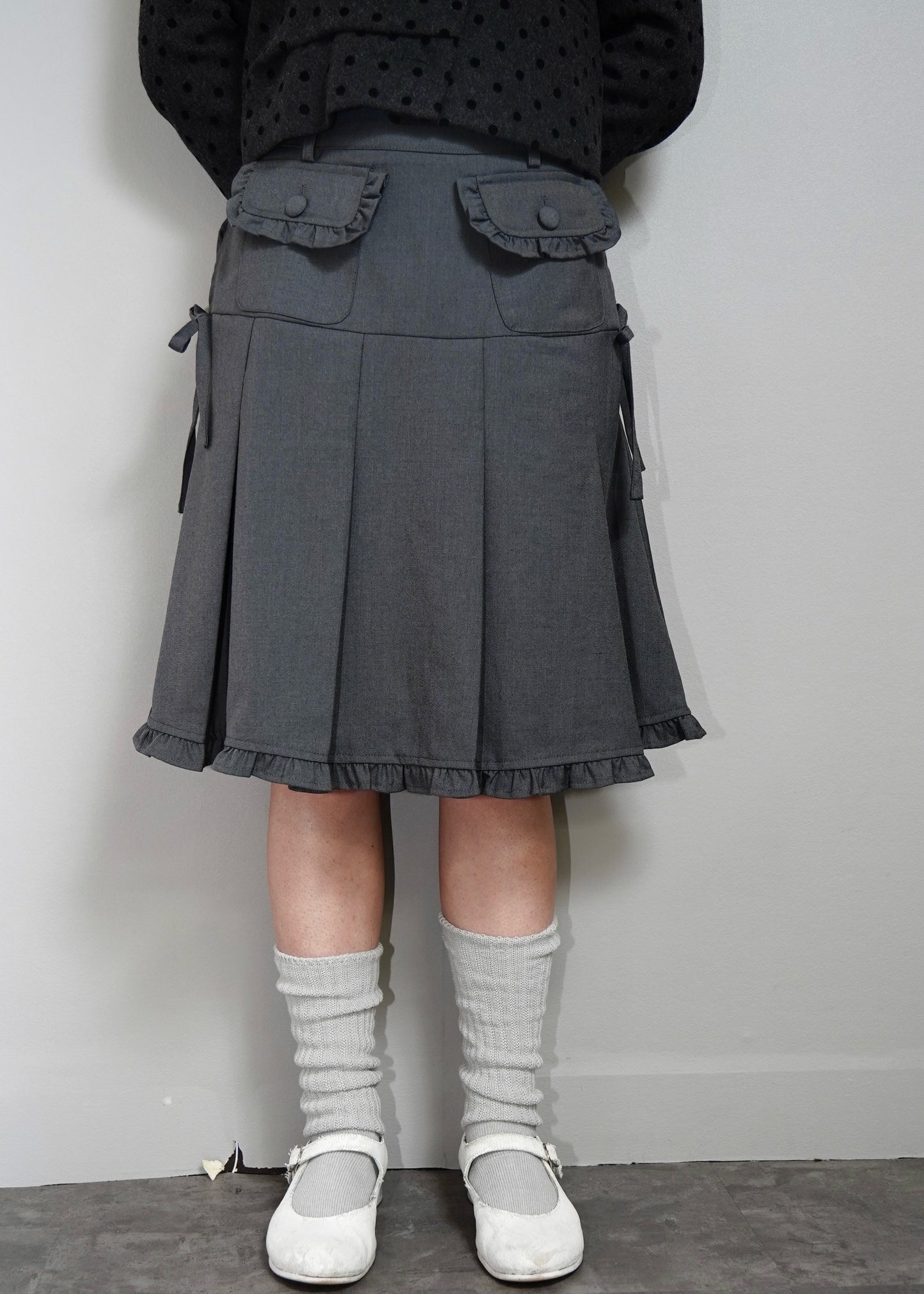 pleated cargo skirt
