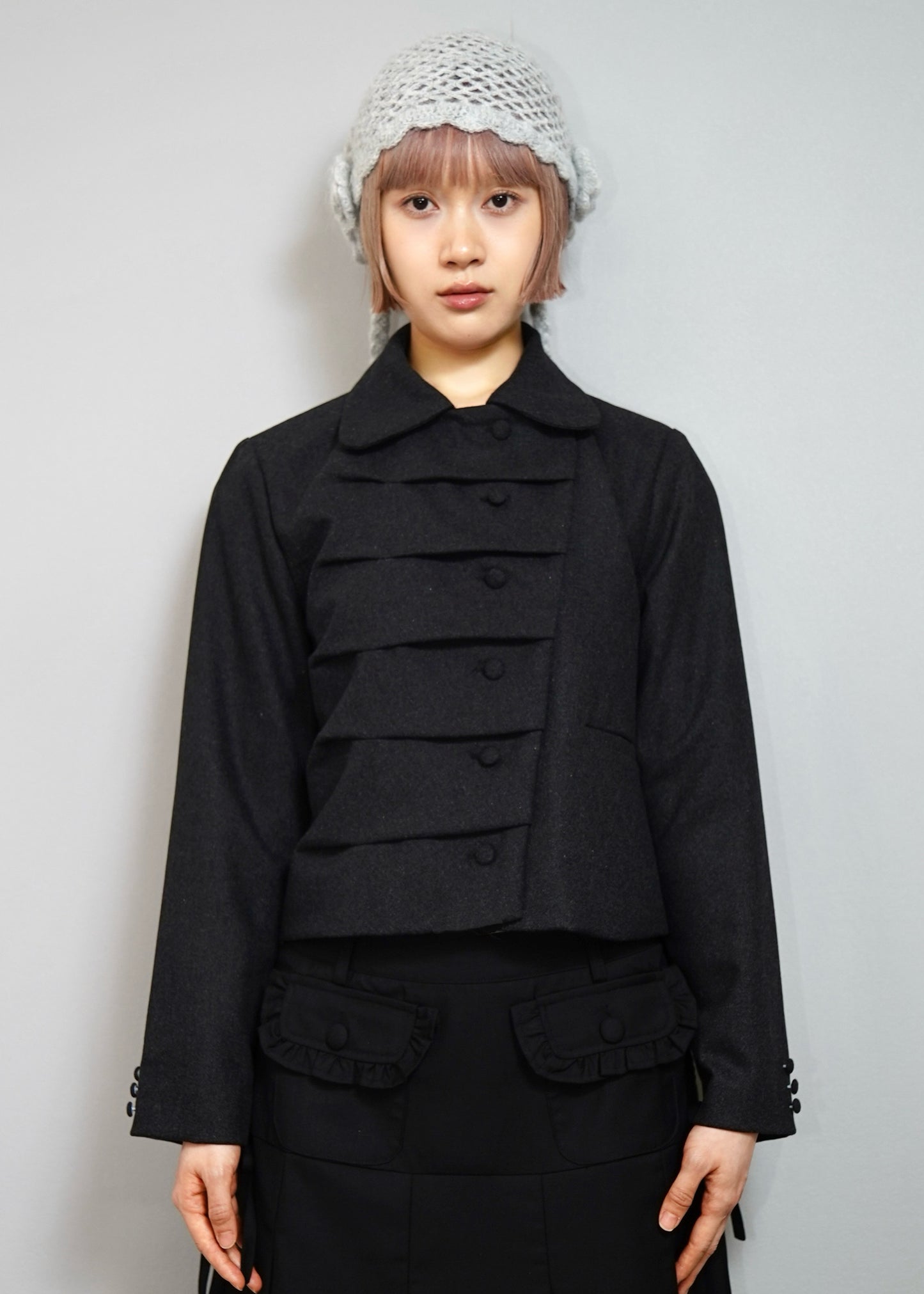 button up wool jacket