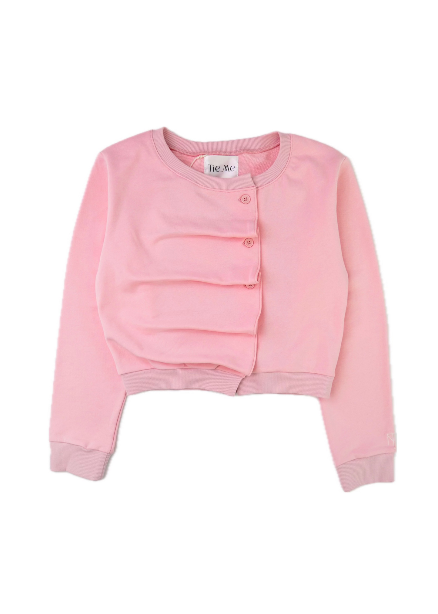 button up sweatshirt-PINK