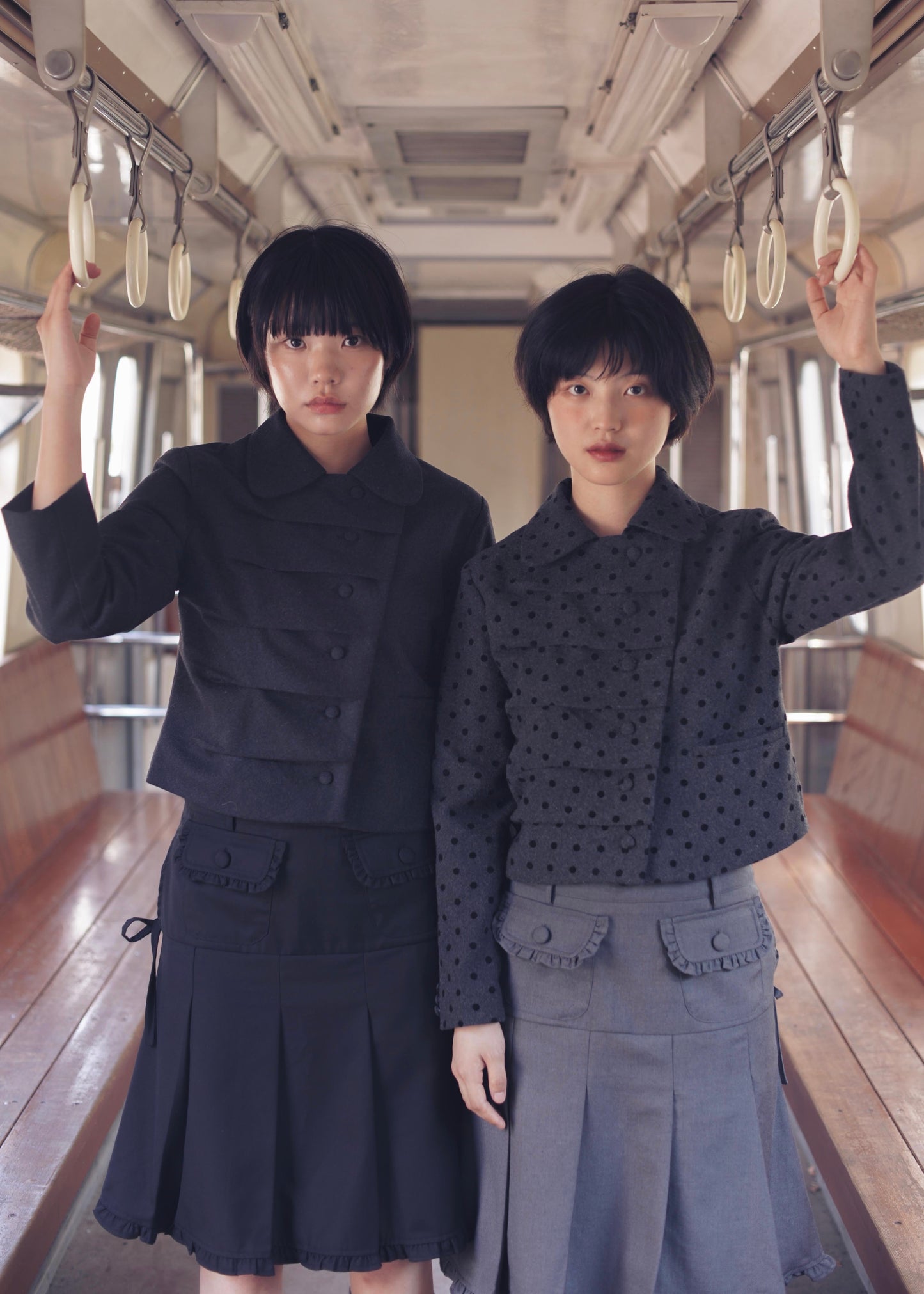 button up wool jacket-DOT