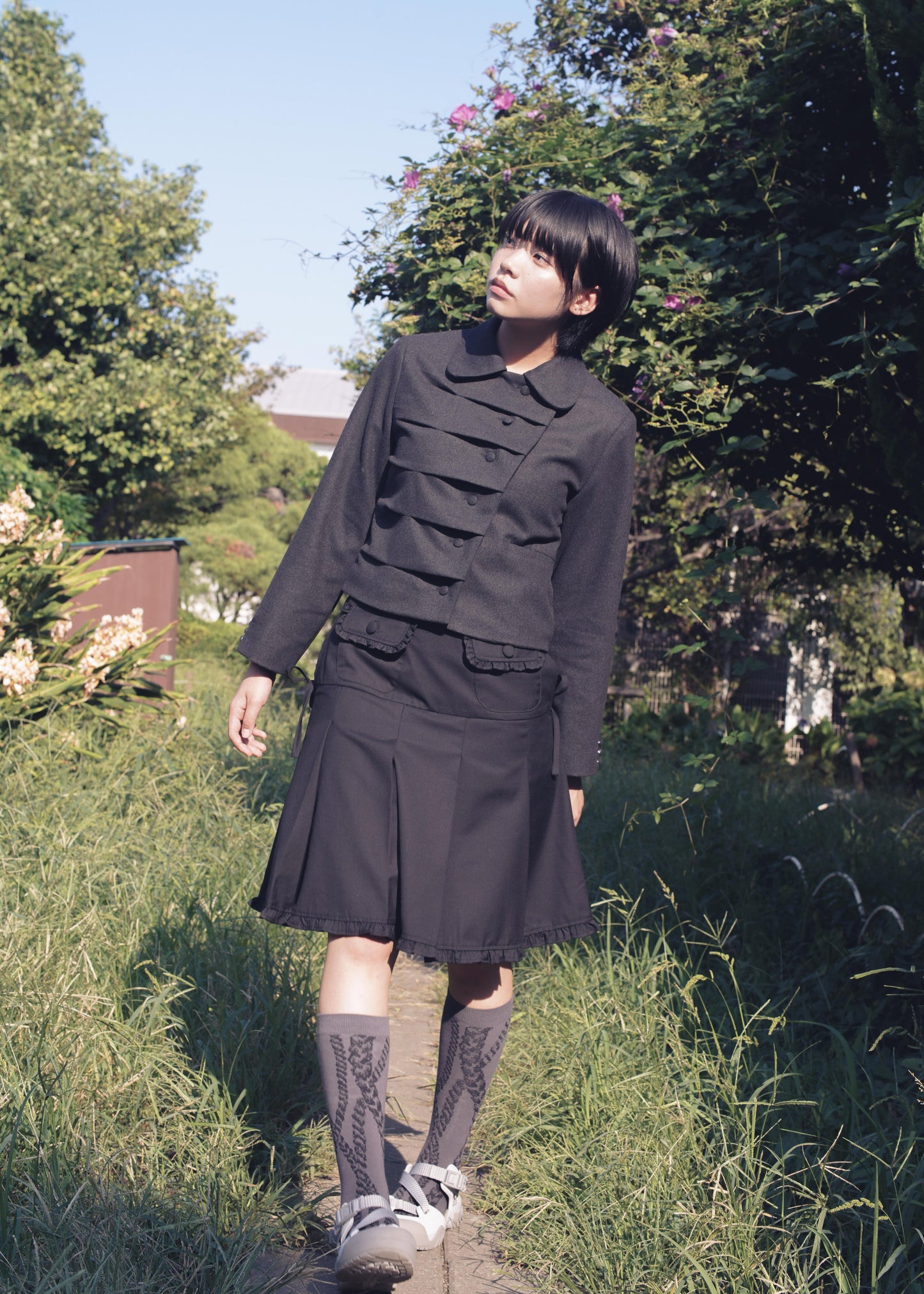 button up wool jacket