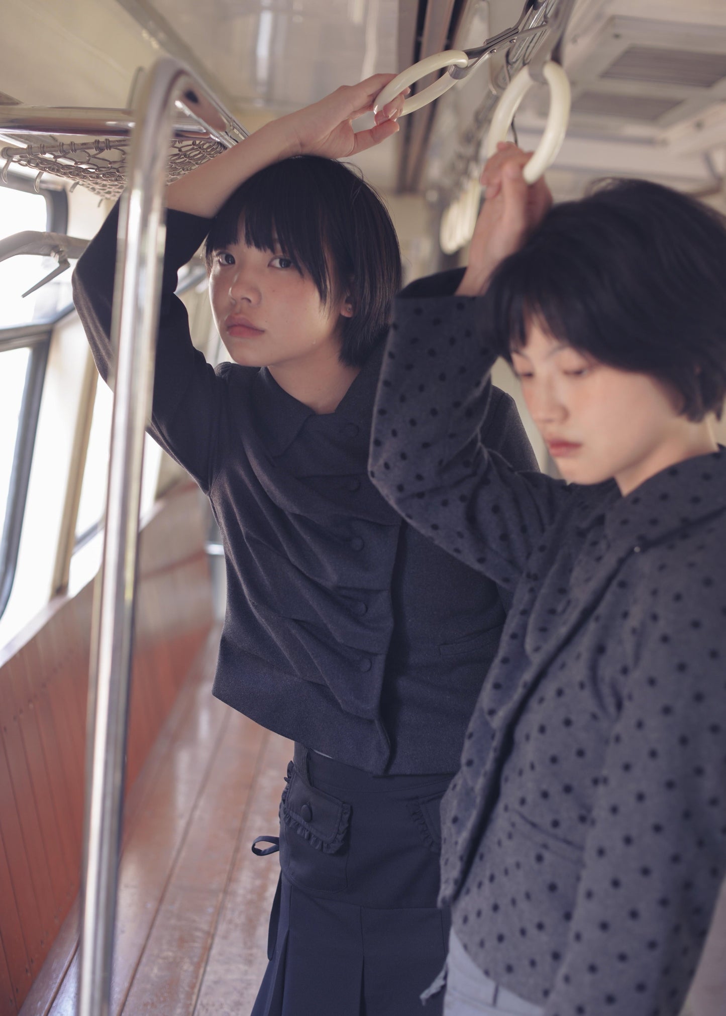 button up wool jacket-DOT