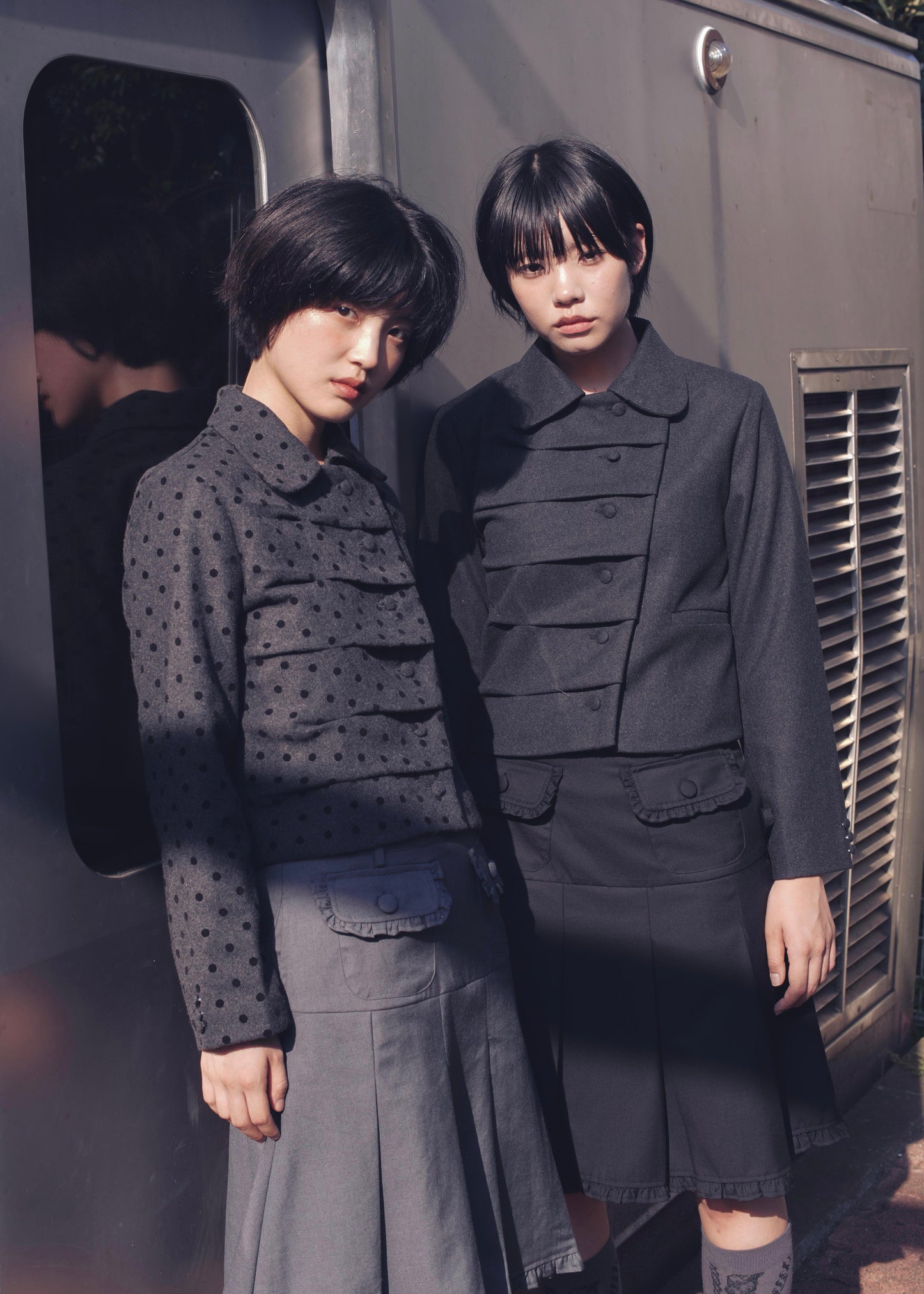button up wool jacket-DOT