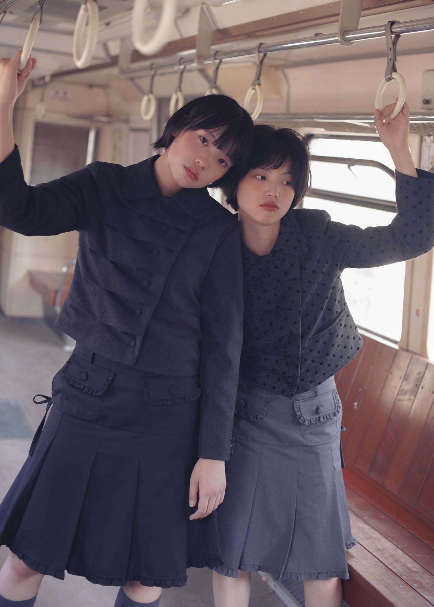 button up wool jacket-DOT