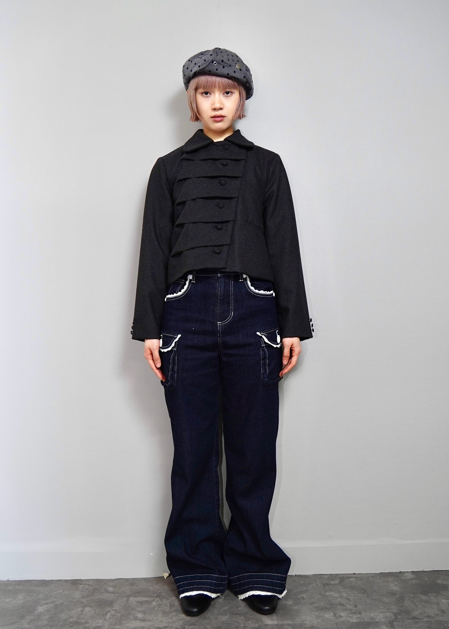 button up wool jacket