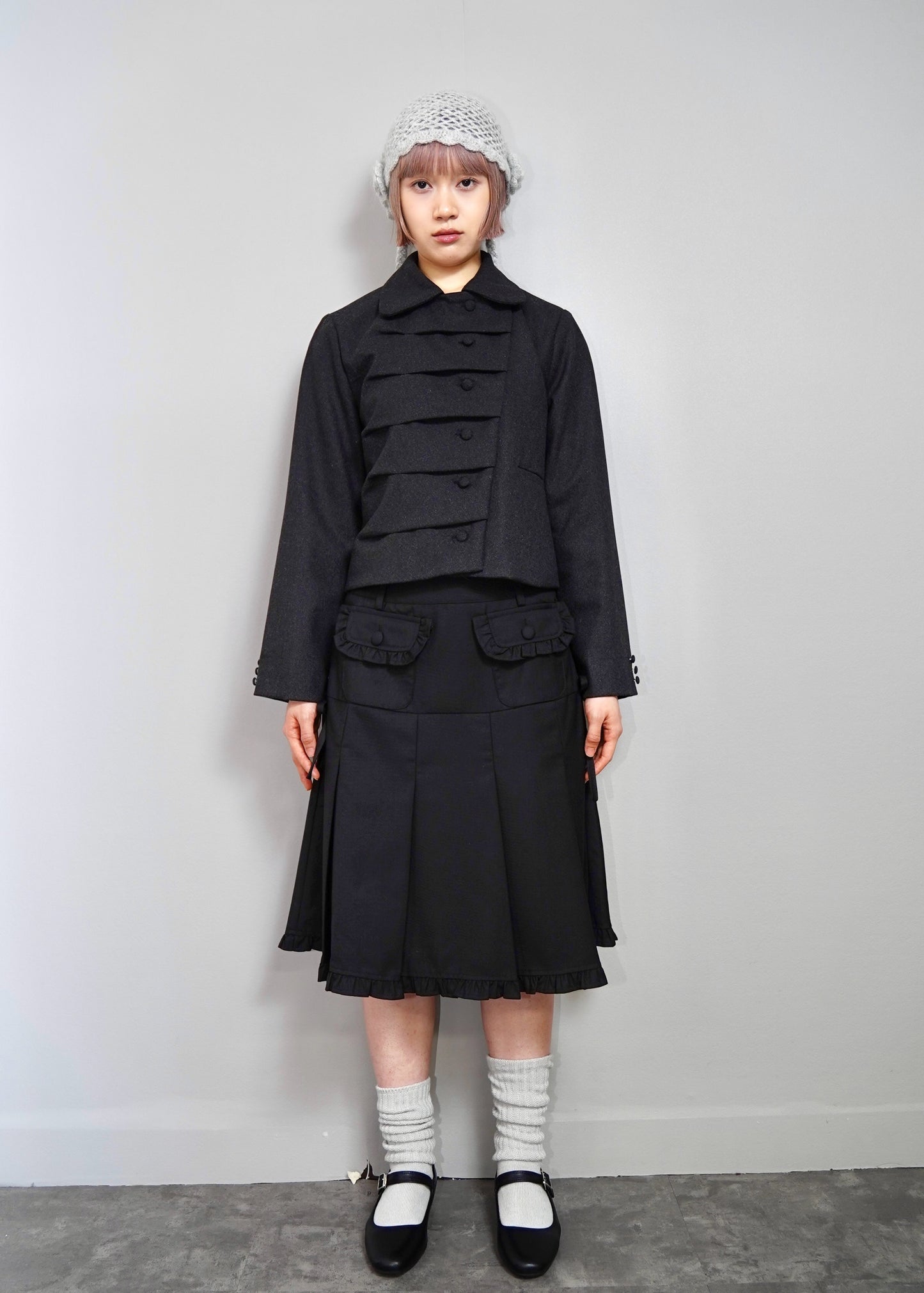 button up wool jacket