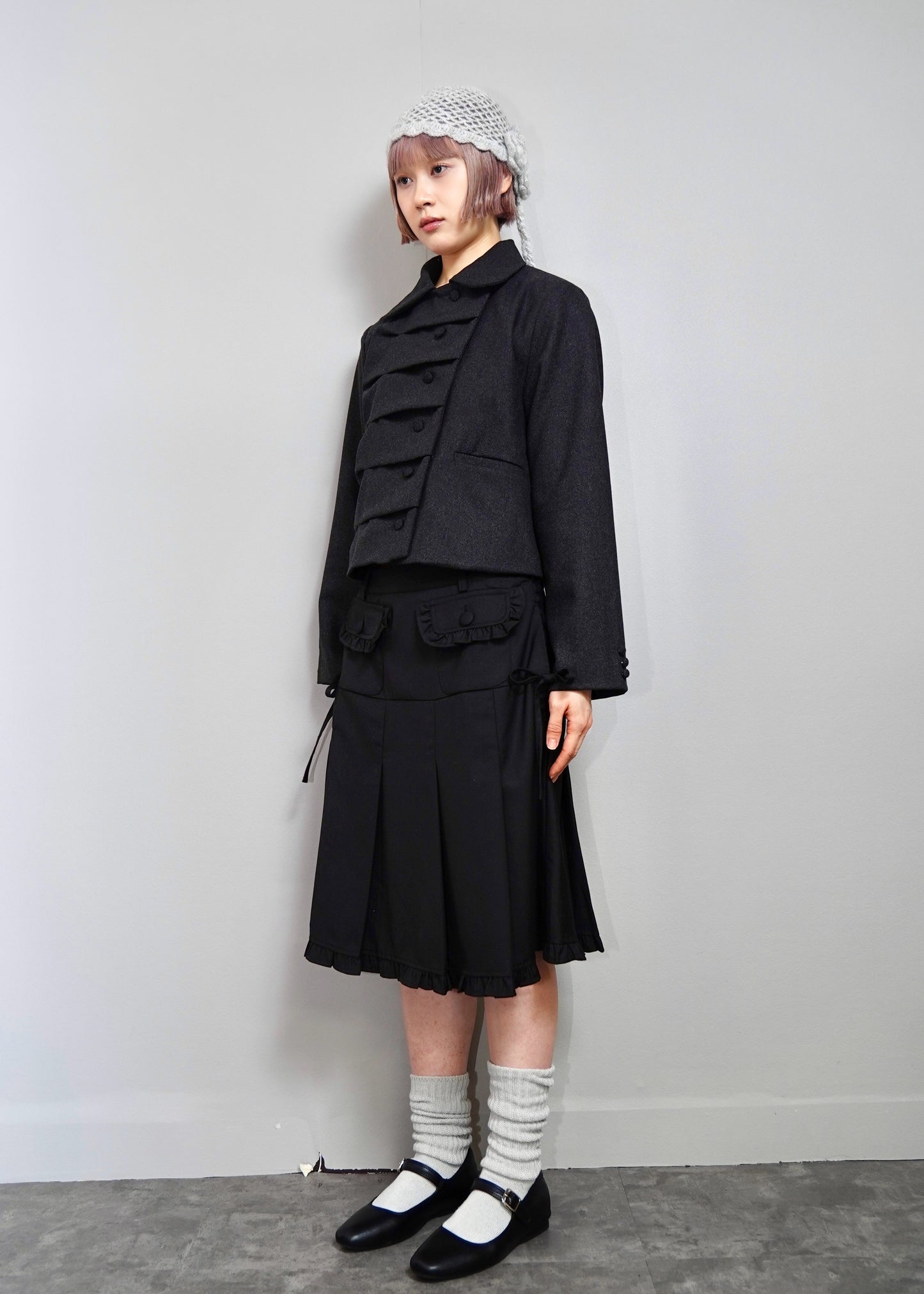 button up wool jacket