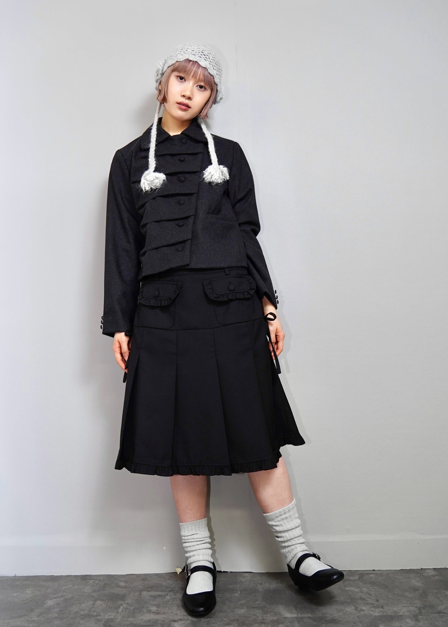 button up wool jacket