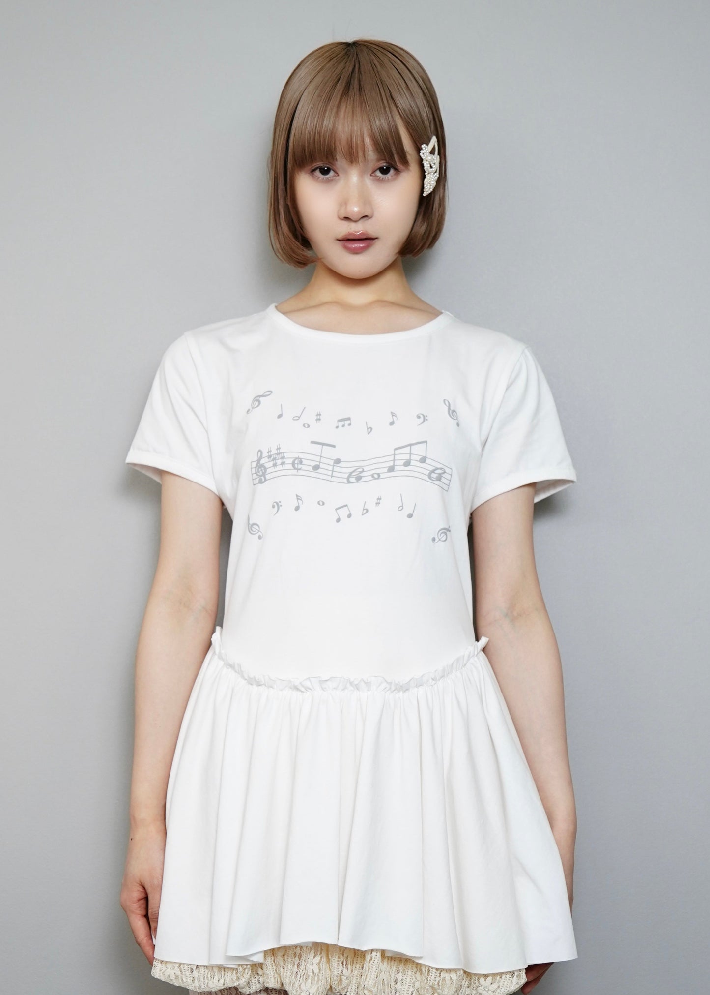 「Tie.Me Melody」flare Tee