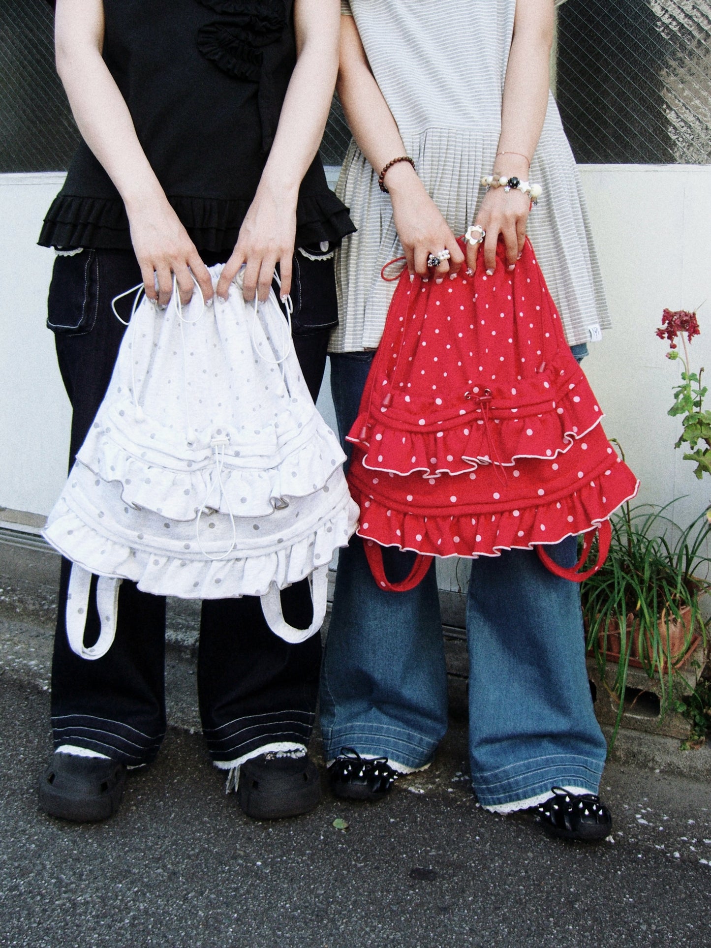 dot frill knapsack
