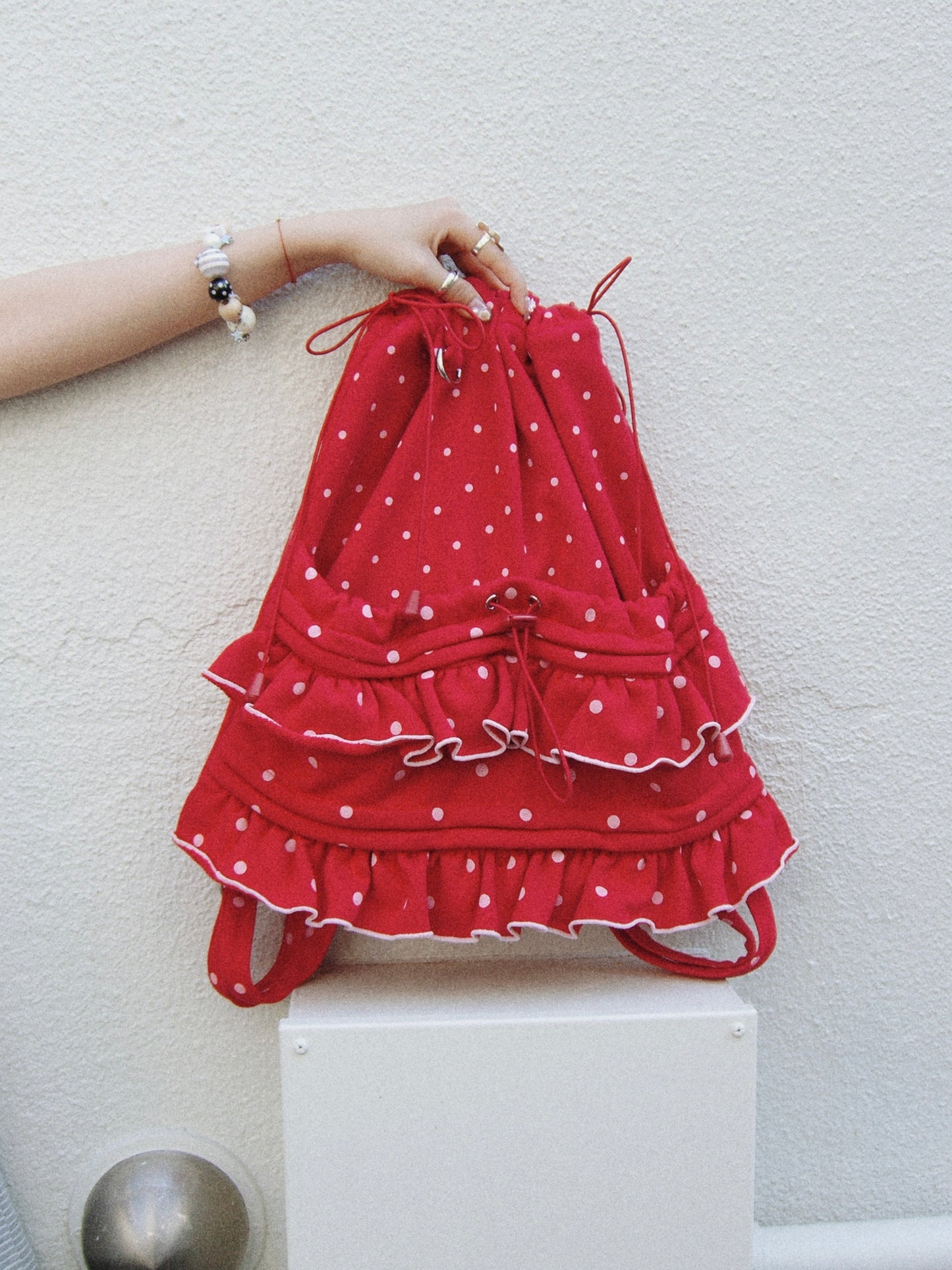 dot frill knapsack