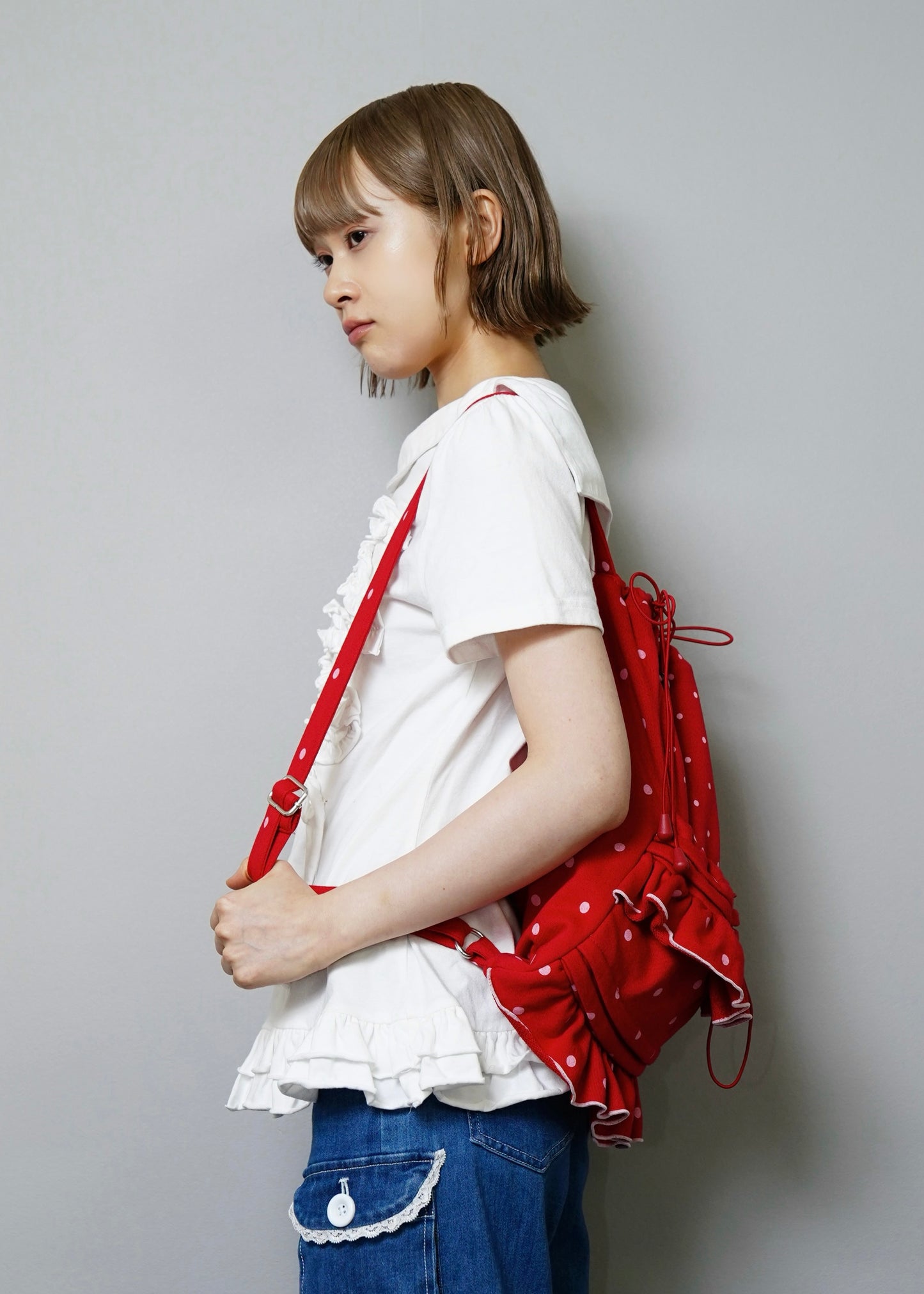 dot frill knapsack