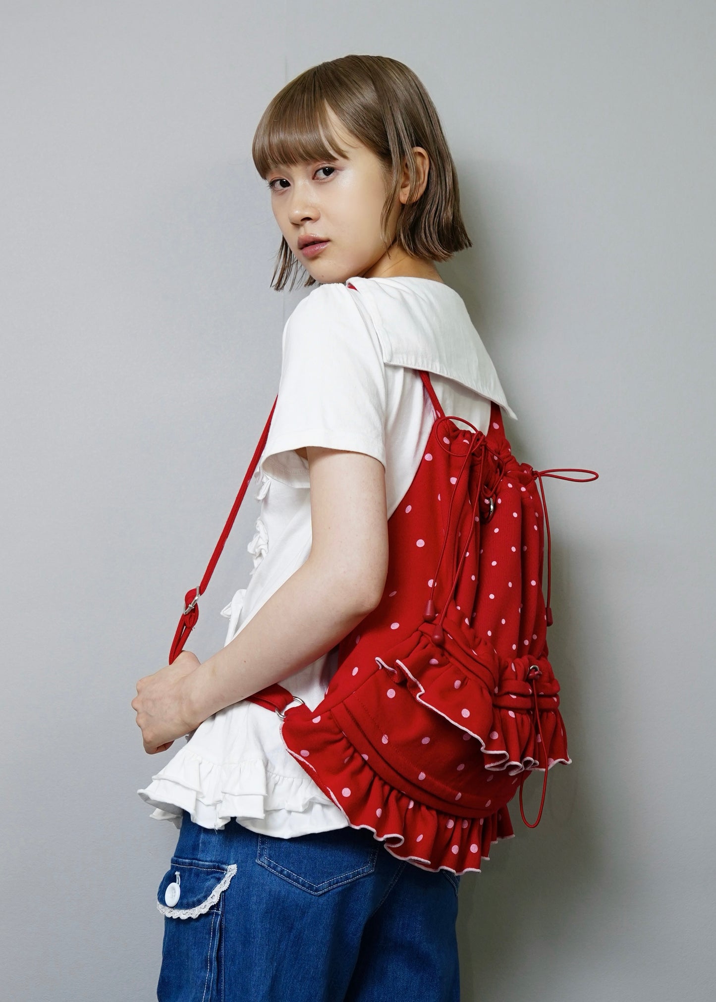 dot frill knapsack