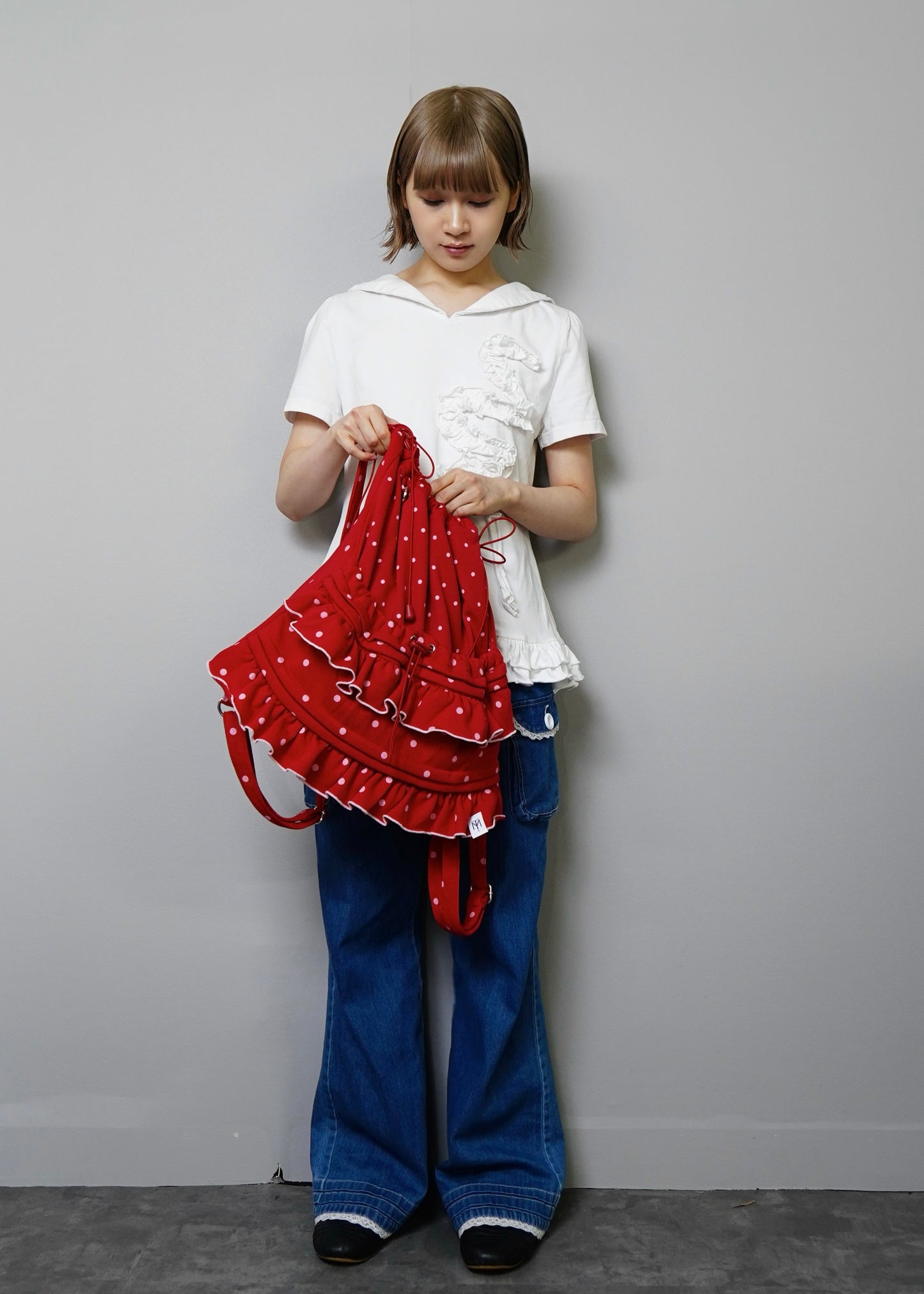 dot frill knapsack