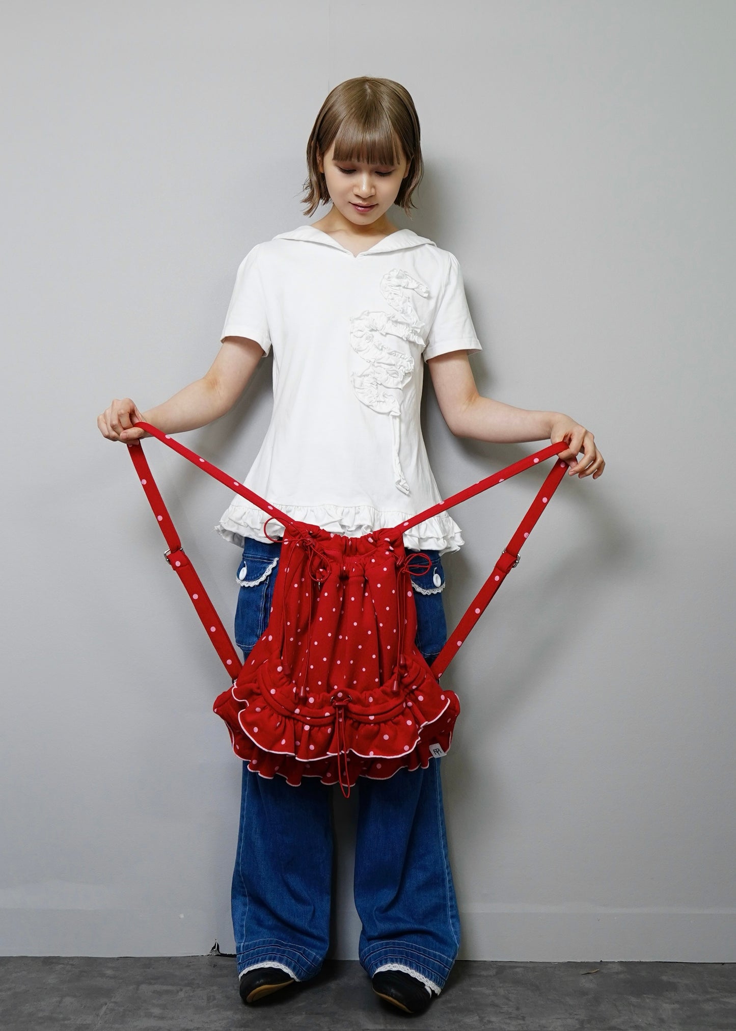 dot frill knapsack