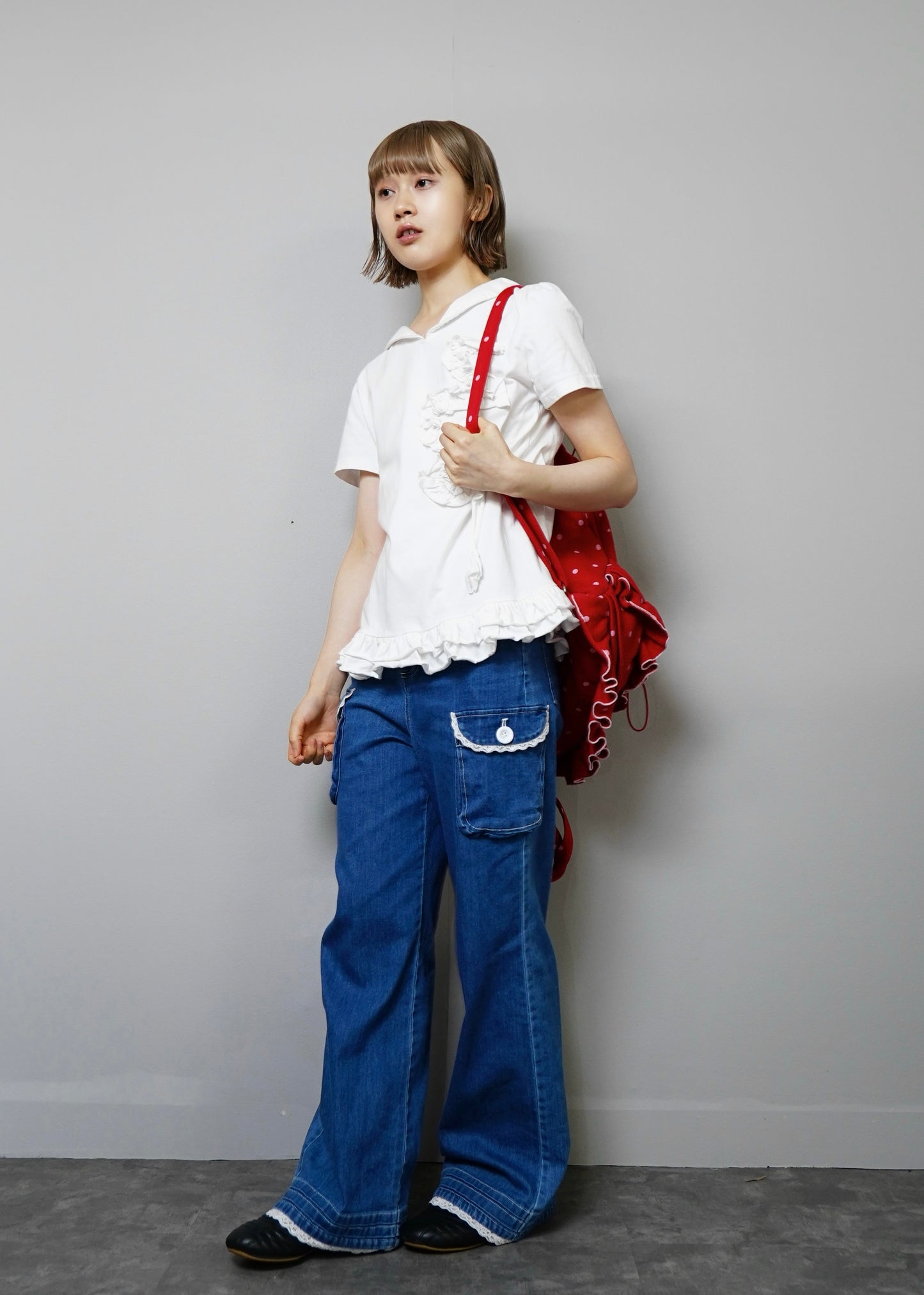 dot frill knapsack