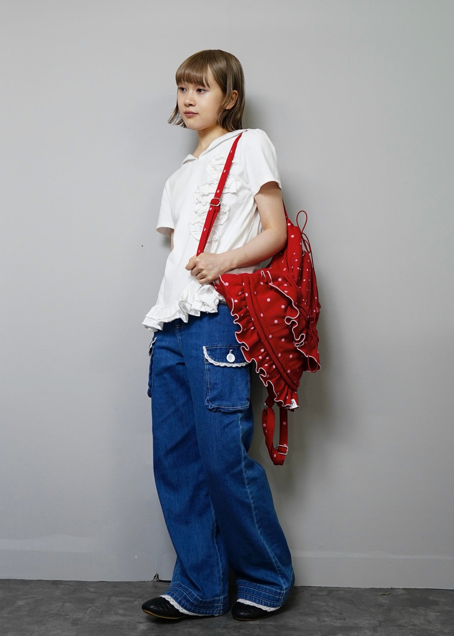 dot frill knapsack