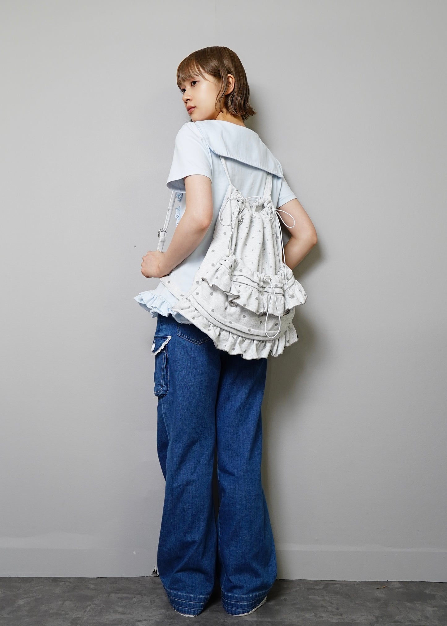 dot frill knapsack