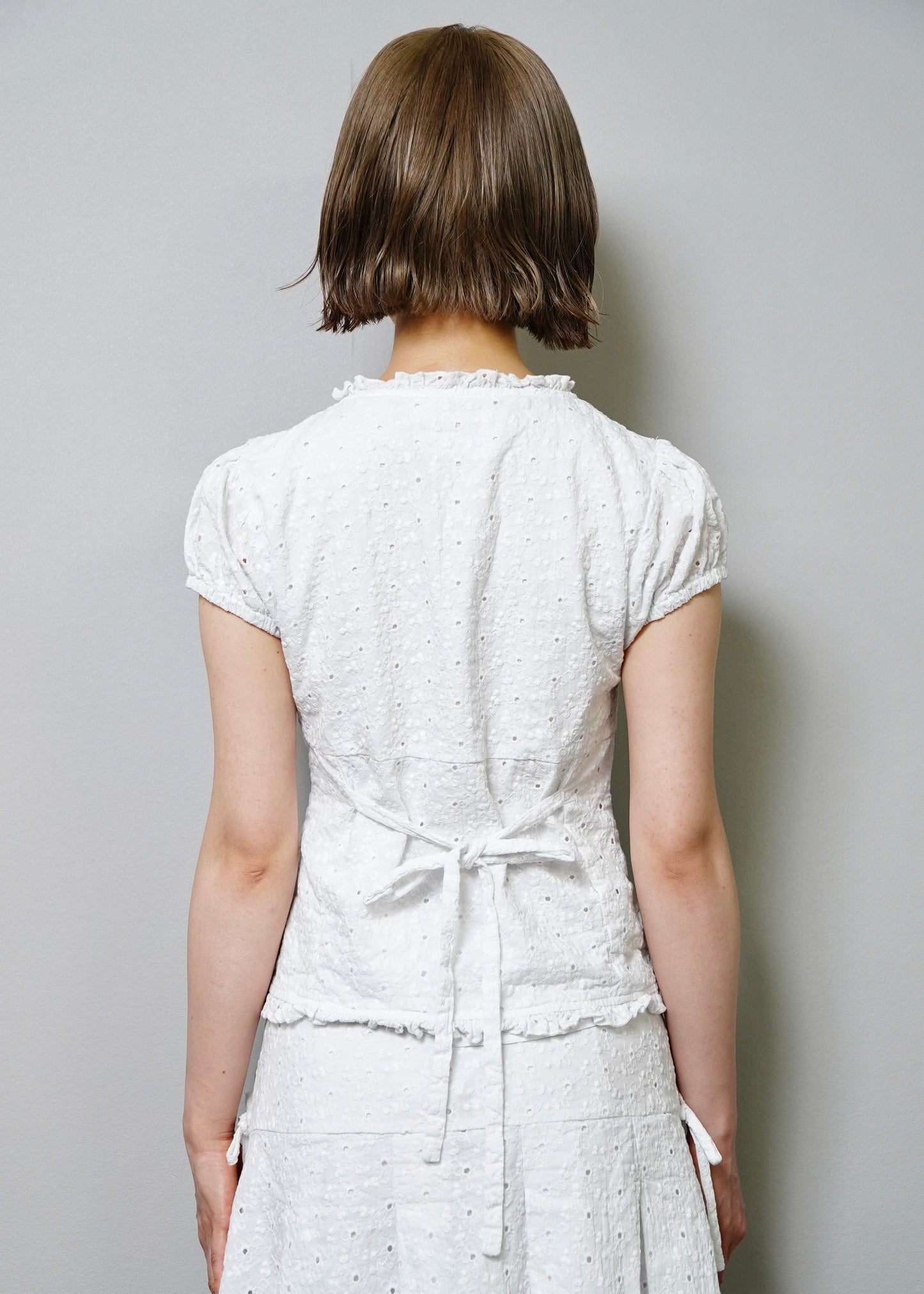 button up flora blouse