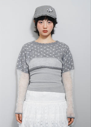 color dot short knit