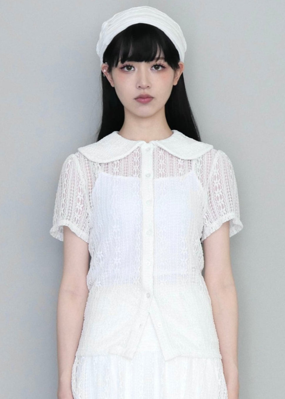 「want to be with lace」blouse