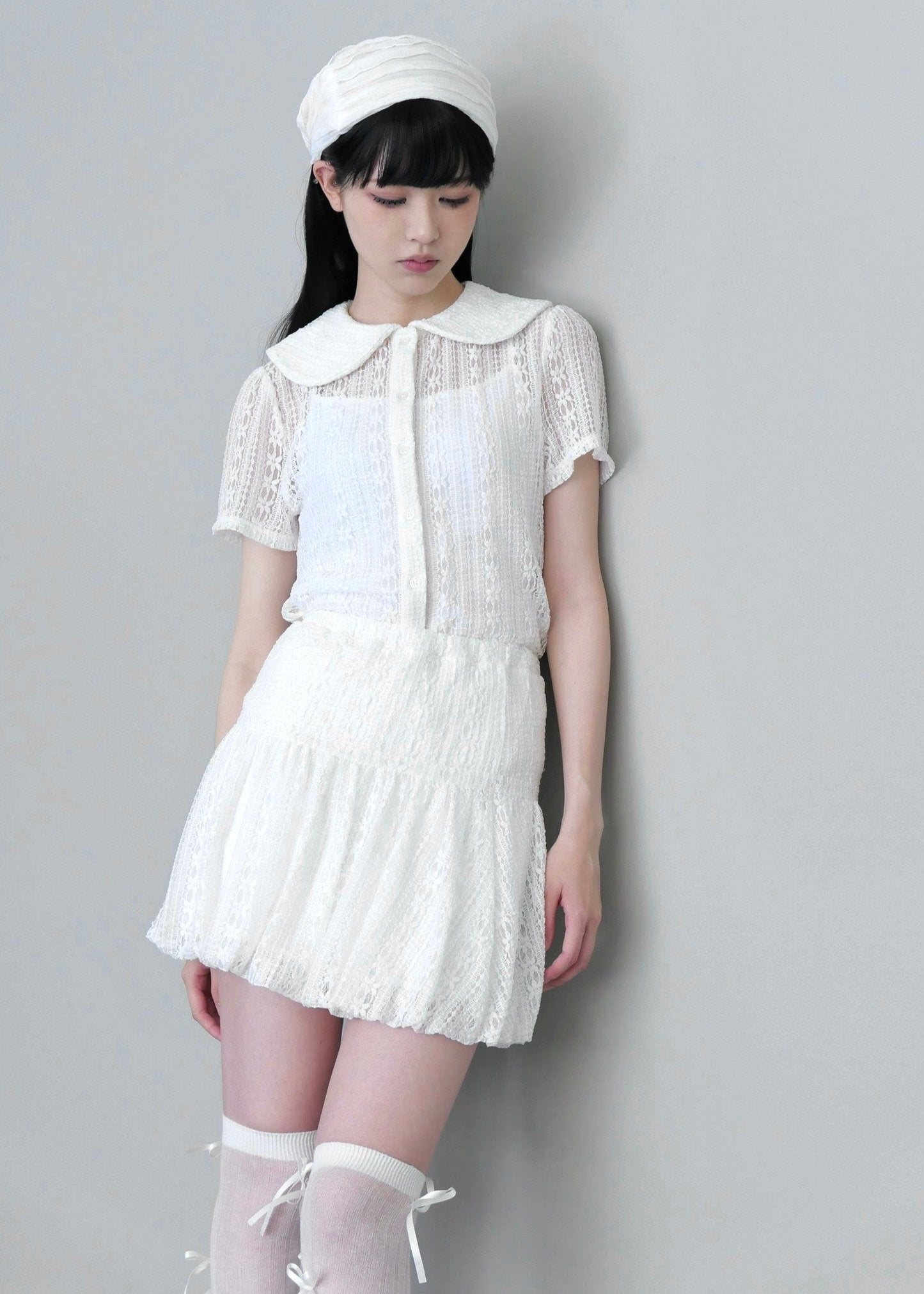 「want to be with lace」blouse