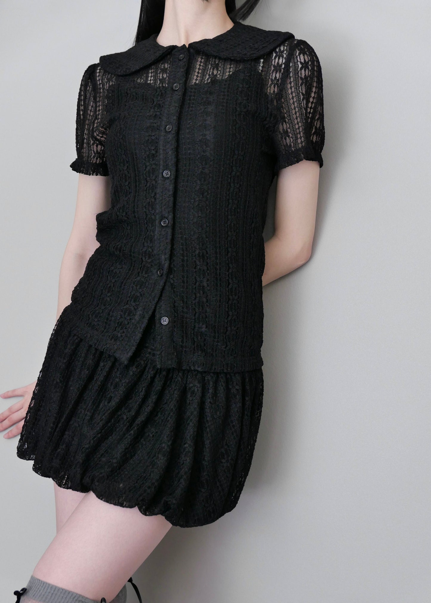 「want to be with lace」blouse