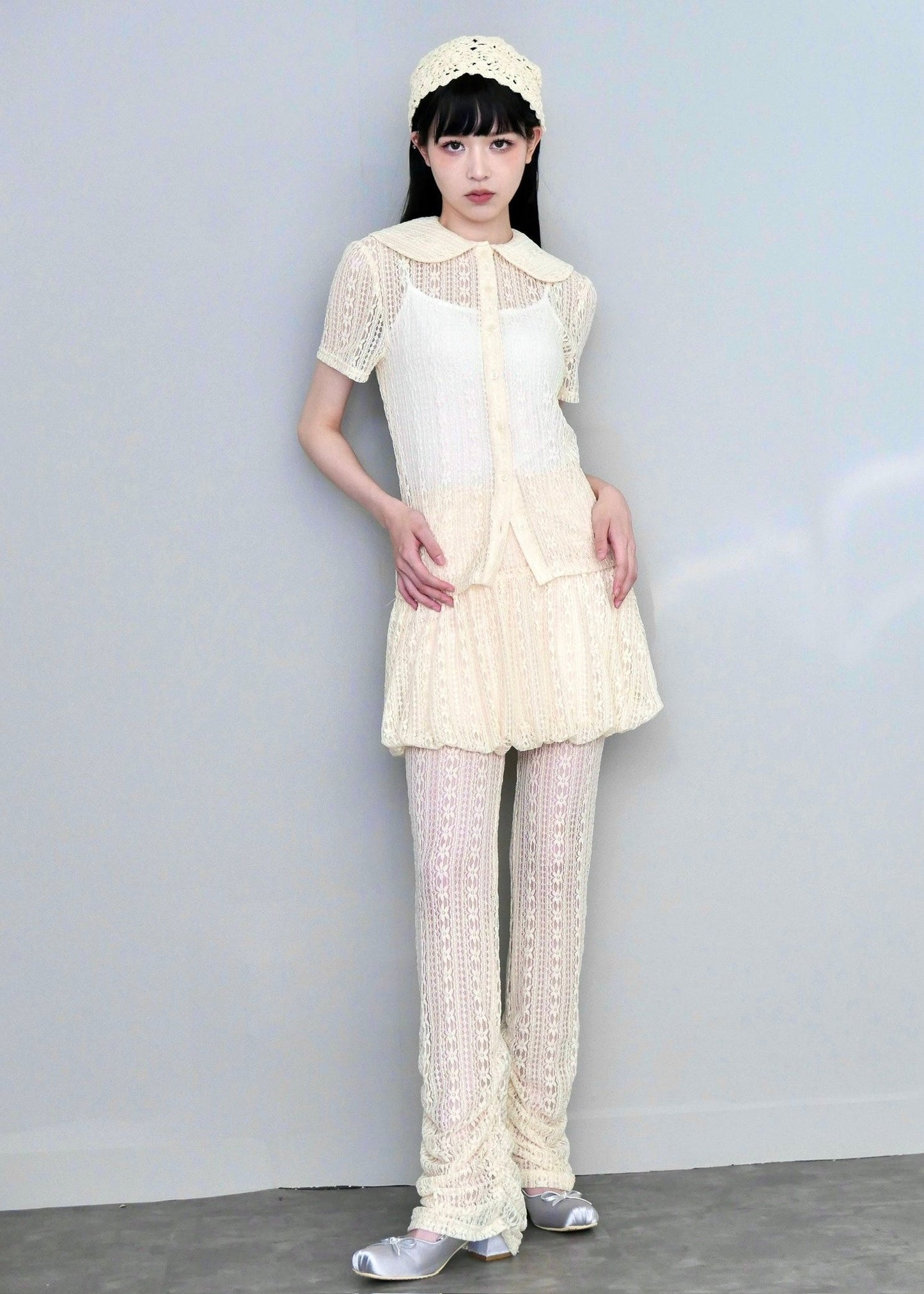 「want to be with lace」blouse
