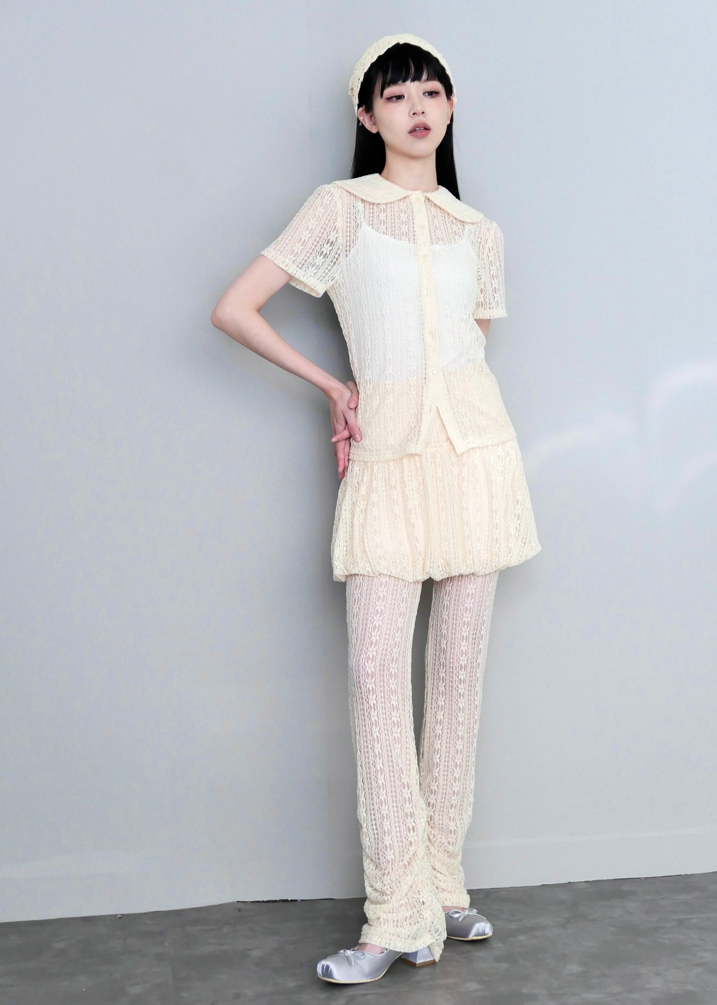 「want to be with lace」blouse