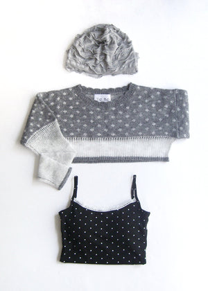 color dot short knit
