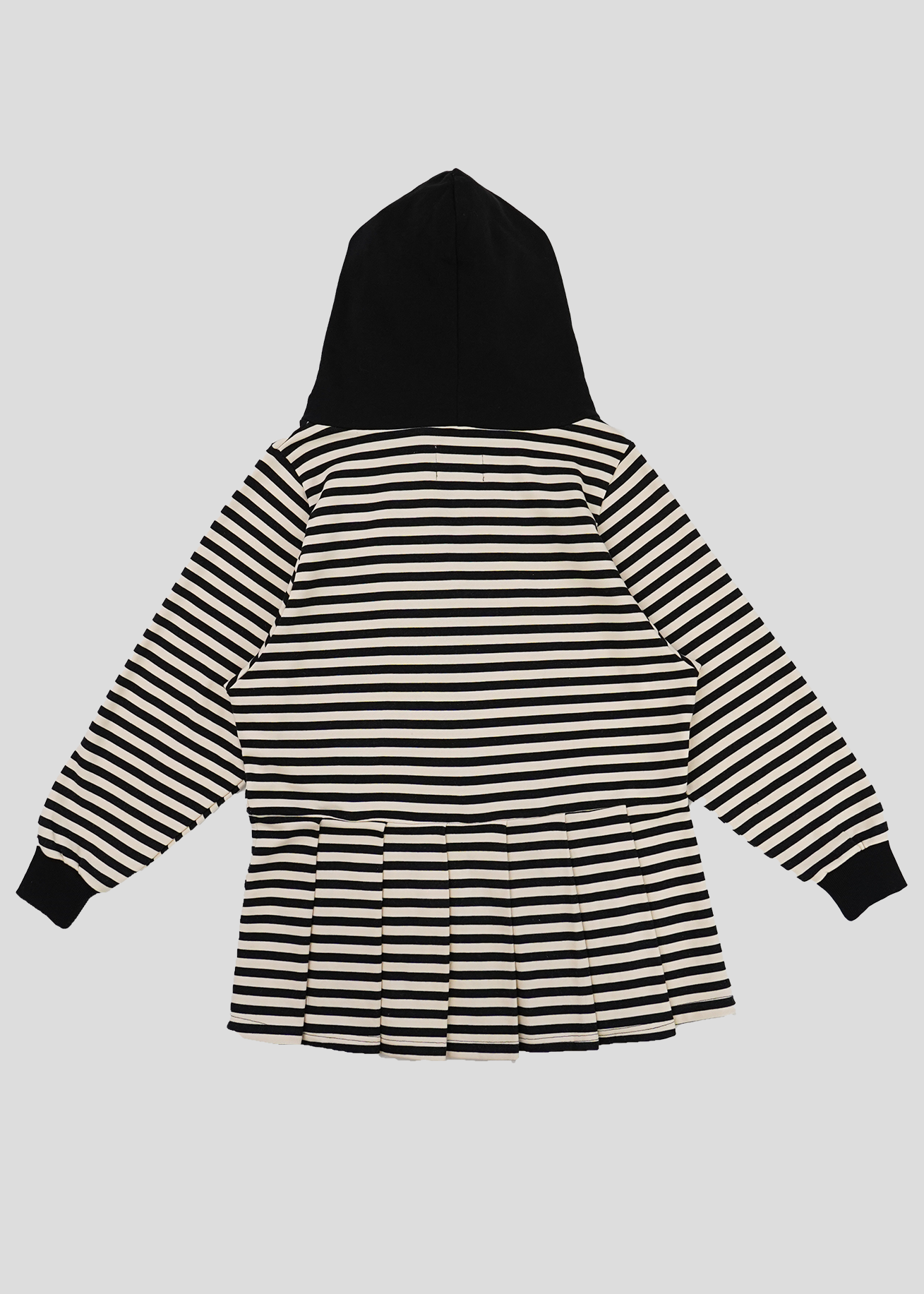 double-zip pleated one-piece