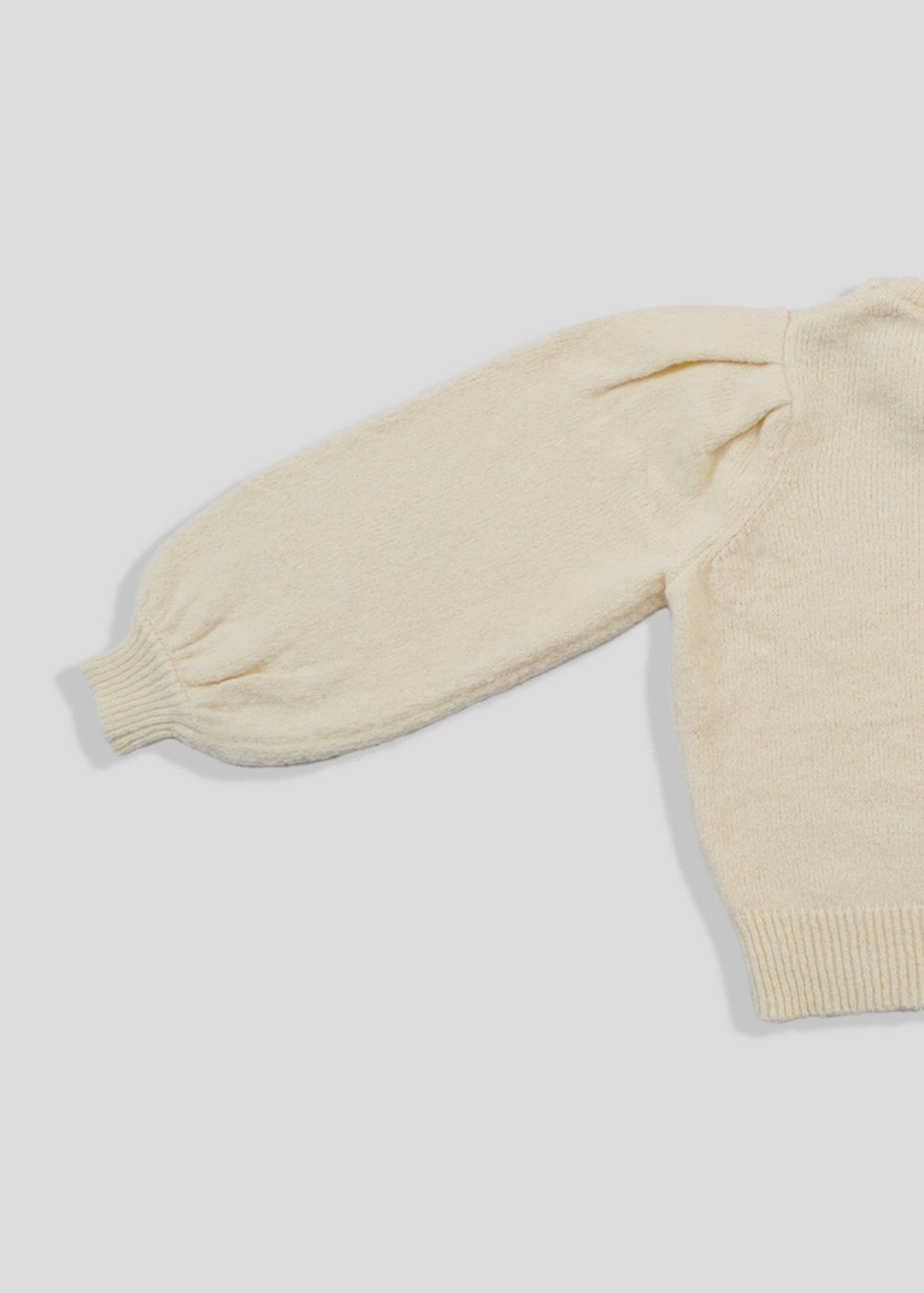 rose necklace sweater-CREAM