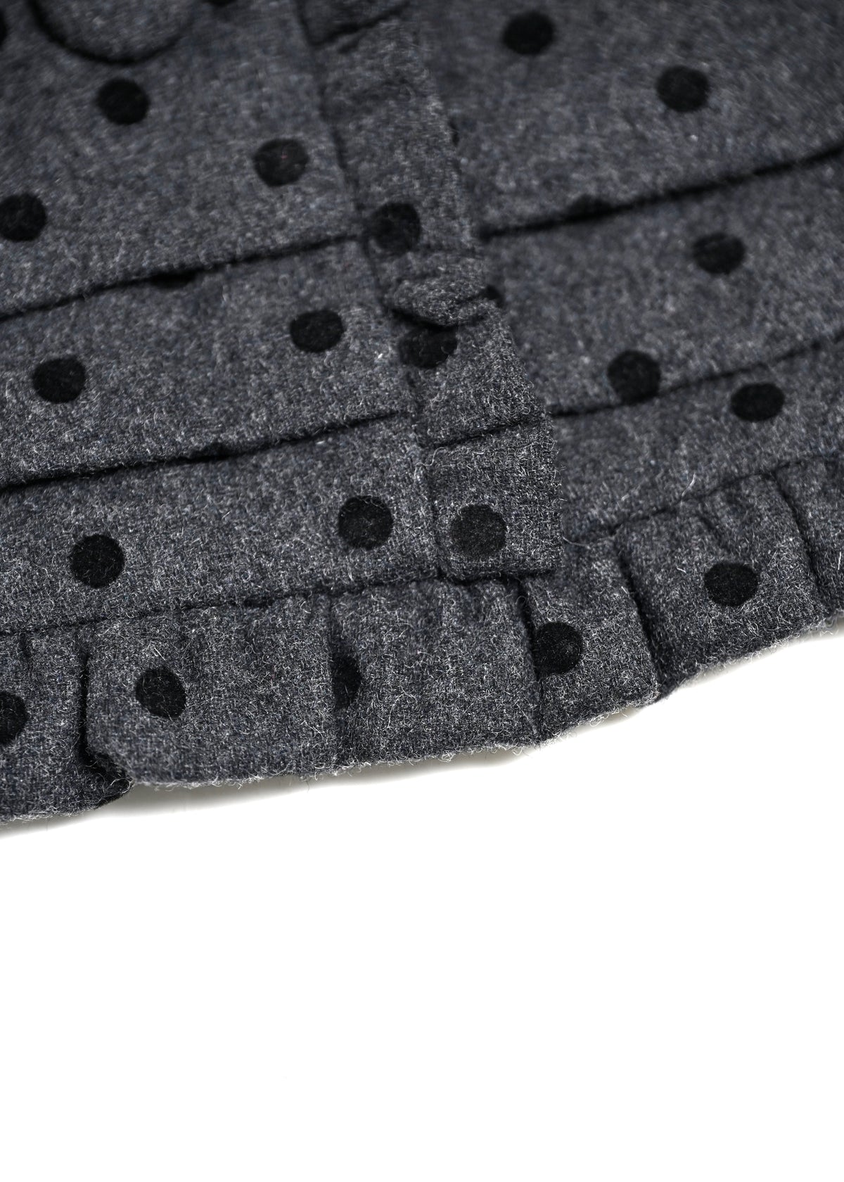 button frill wool dot skirt