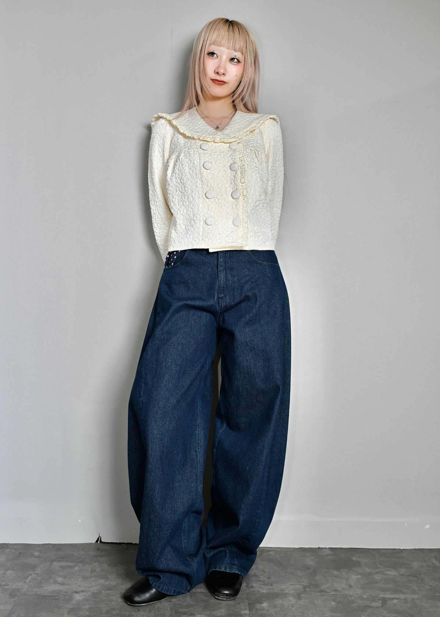 【8月下旬発送】glossy bloom sailor blouse