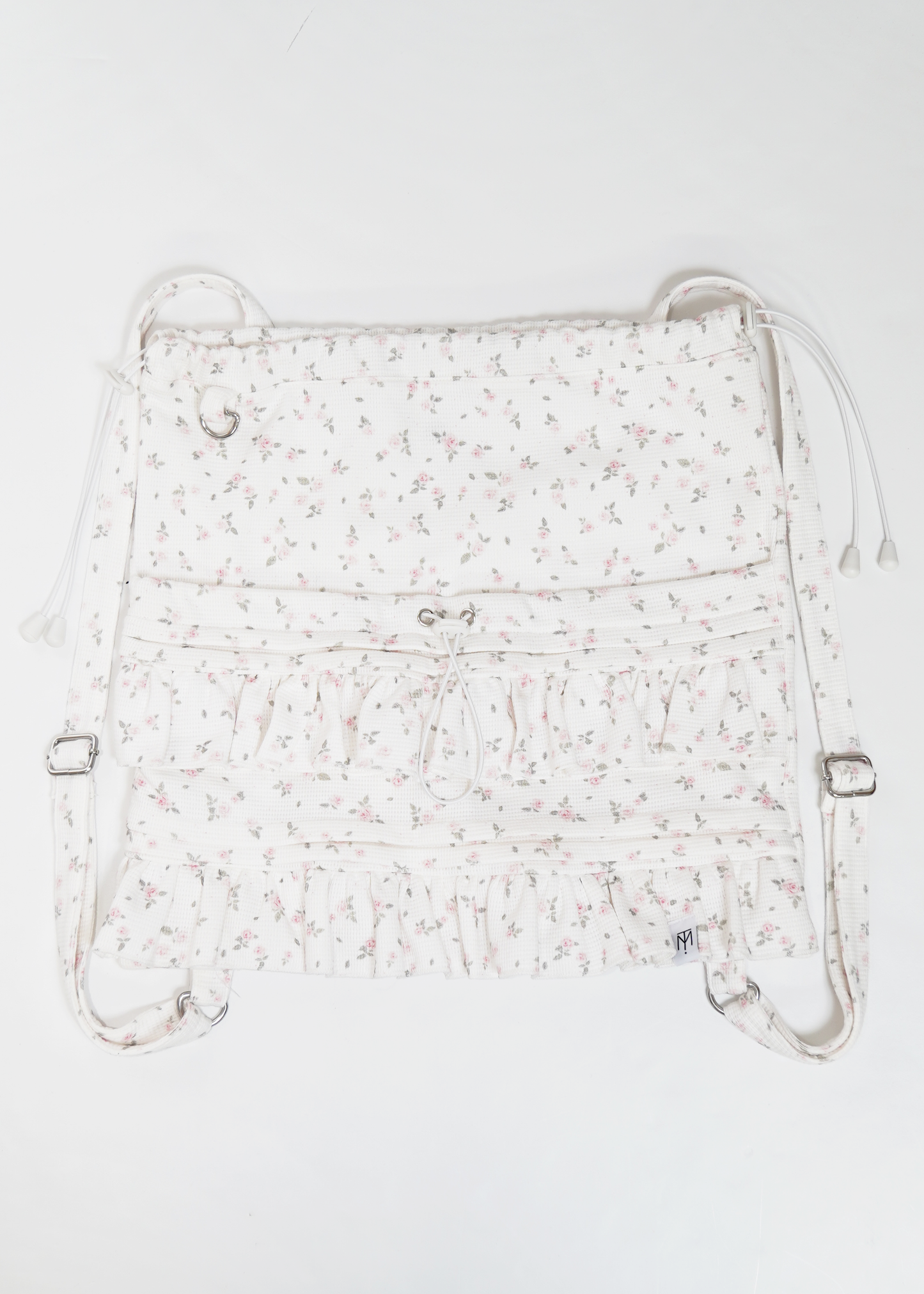 flower waffle frill knapsack