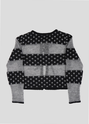 color dot knit cardigan
