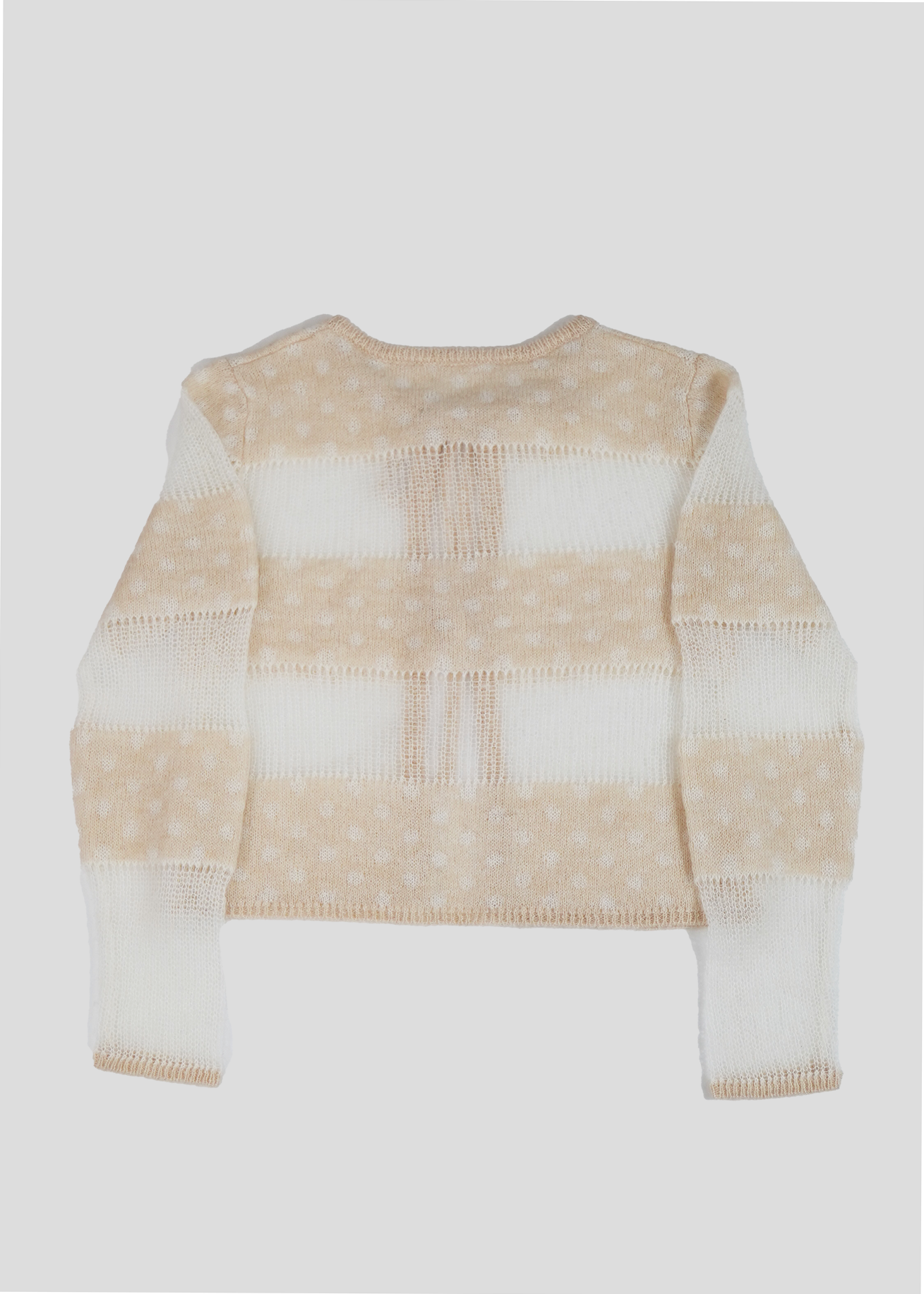 color dot knit cardigan-IVORY