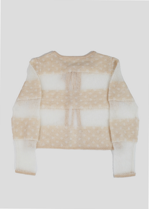 color dot knit cardigan
