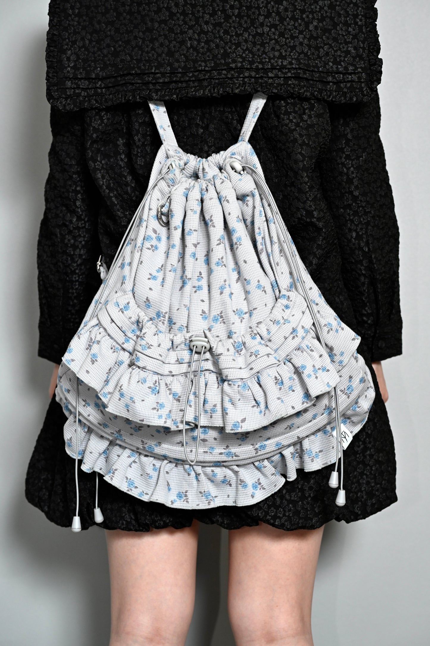 flower waffle frill knapsack