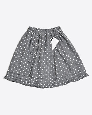 button frill wool dot skirt