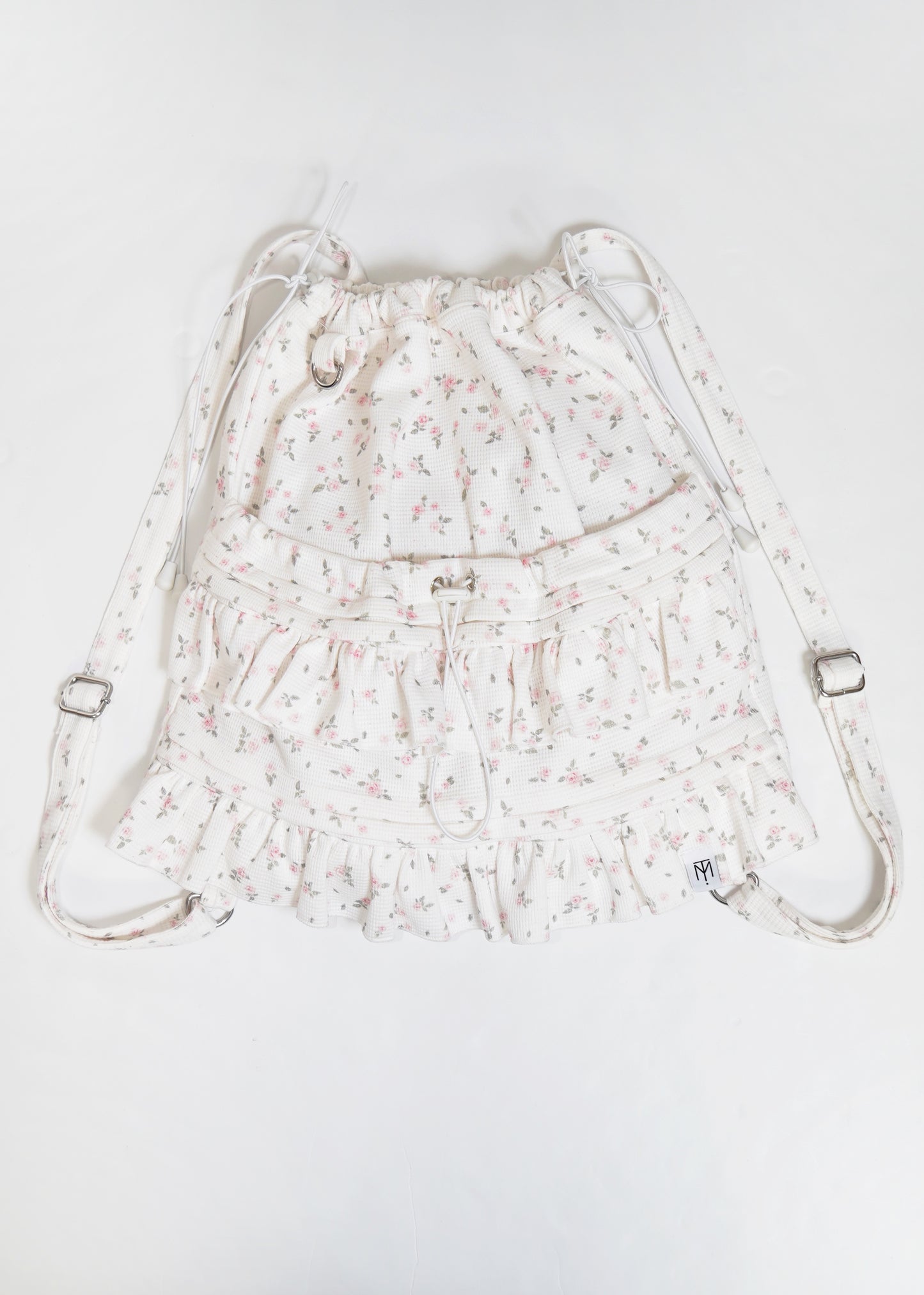 flower waffle frill knapsack